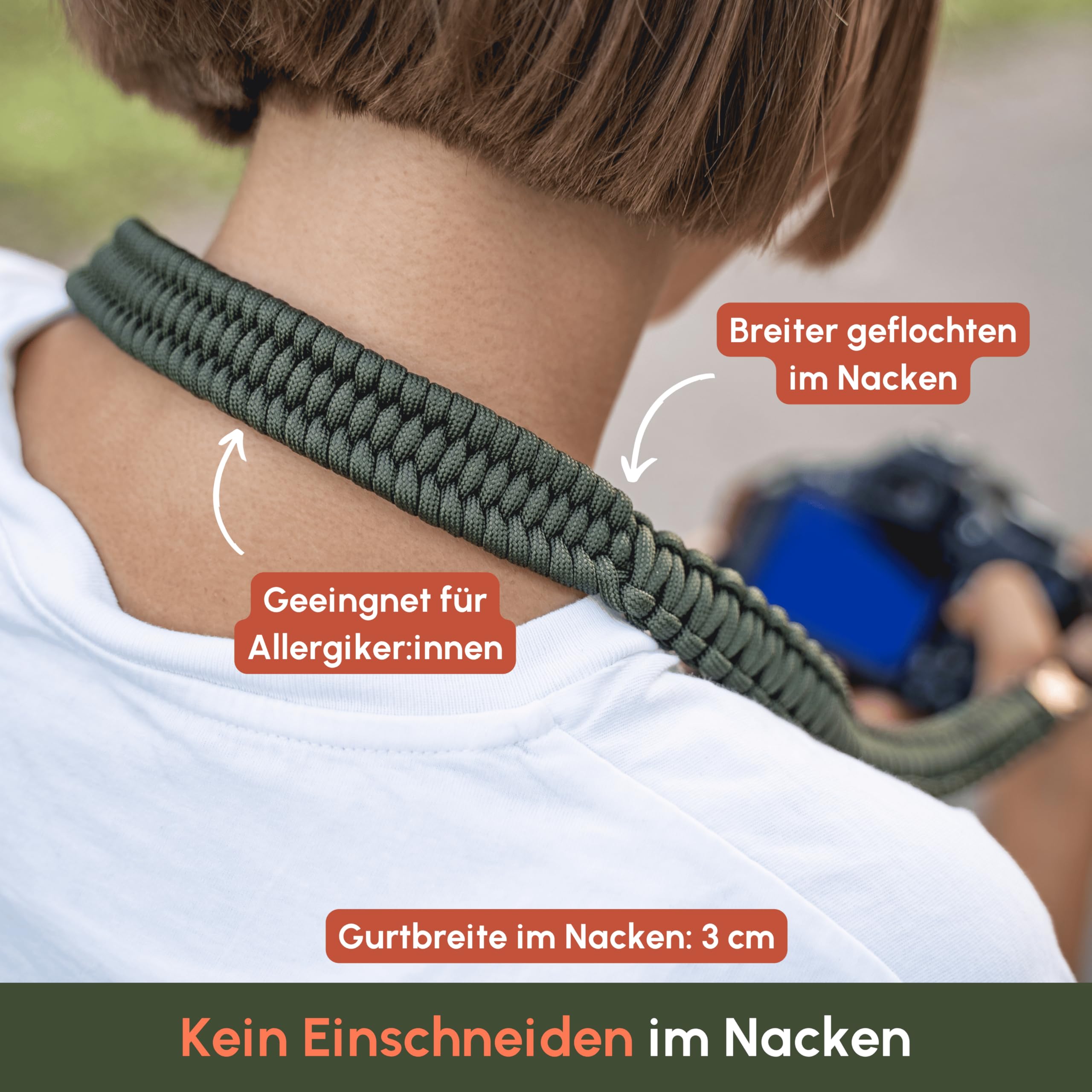 C-Rope Kameragurt THE TRAVELER, handgeflochten, Schnellverschluss, Paracord