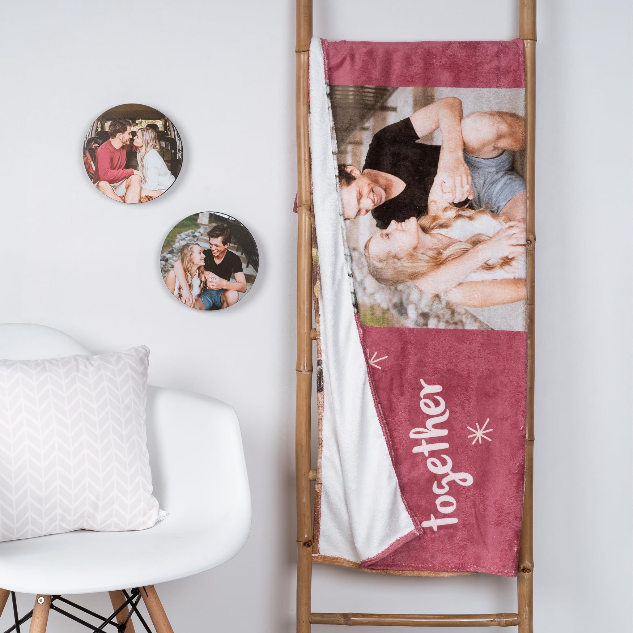 Wanapix | Personalisierte Kuscheldecke mit Foto & Text | Ultra-weich, robust & leicht | Anti-Pilling | 260 g/m² | Sofa/Bett 105 x 160 cm