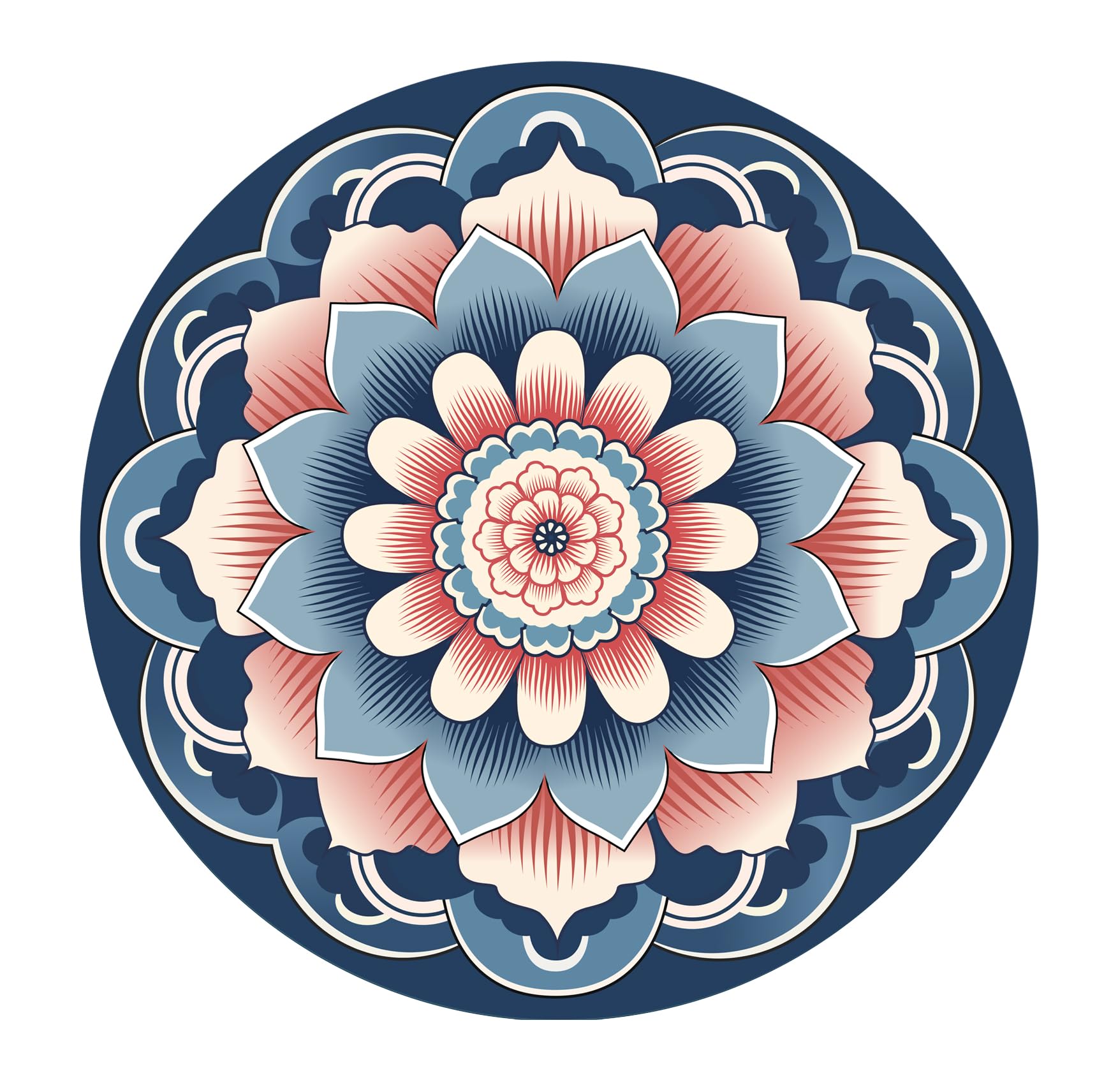 IKULE Extra Large Round Meditation Mat Circular Anti Slip Oversize Rubber Furniture Pad for Yoga,Meditation,Pilates,Exercise for Home Outdoor(140CM X 3.5MM Thick)