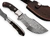 Poshland TR-18 CUSTOM HANDMADE DEMASCUS STEEL TRACKER KNIFE- ROSE WOOD WITH STEEL BOLSTER HANDLE