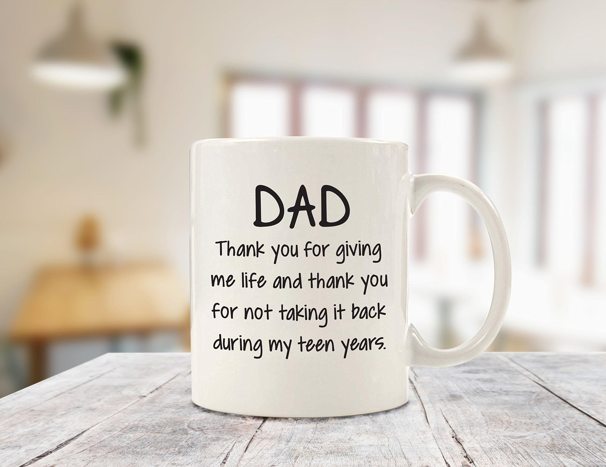 Amazon.com: Dad Thank You For Giving Me Life Funny Coffee Mug - Best  Christmas Gifts For Dad - Unique Gag Xmas Dad Gifts From Daughter, Son,  Kids - Cool Bday Present Ideas