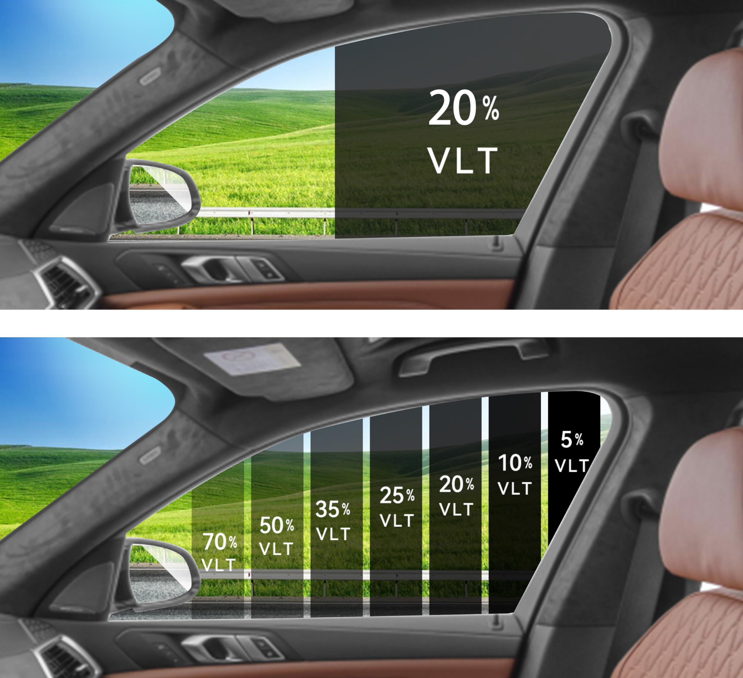 AUTOTEK Precut Window Tint Film Front Two Door Windows Tint Film Cars Sun Blocking Protection Privacy Anti Shatter Glass 2 Ply Computer Cut Any Tint Shade for Audi Q7 2007-2015