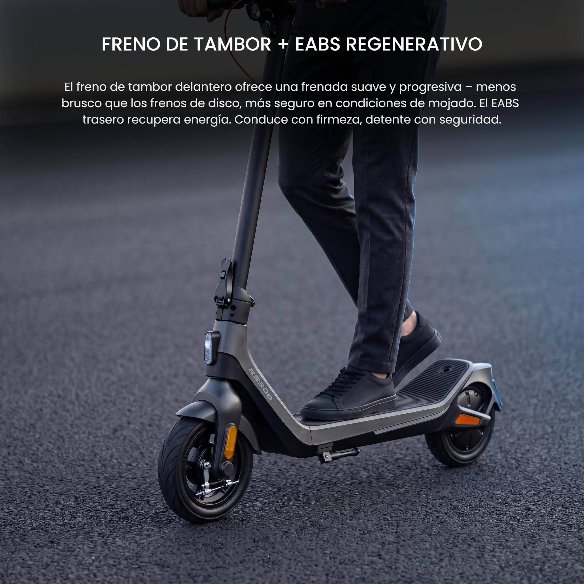 Patinete Eléctrico para Adultos Serie R, Sensor de Huella Digital, 85 km Autonomía, Neumáticos Tubeless 10,5", Control de Tracción TCS