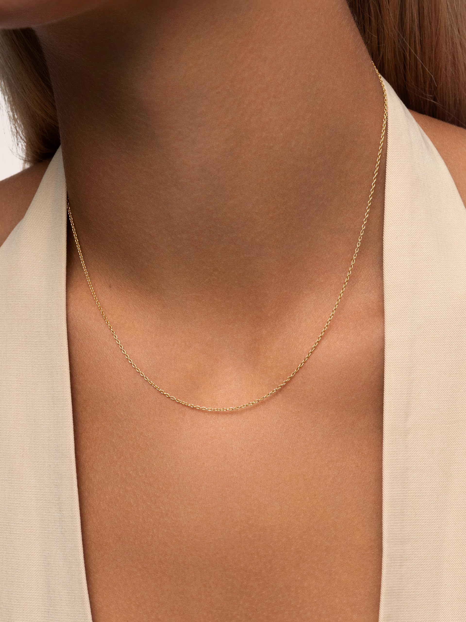SINGULARU - Collar Everything - Cadena Clásica en Plata de Ley 925 - Cadena Sencilla de Talla Unica - Joyas para Mujer - Hecho en España - Varios Acabados