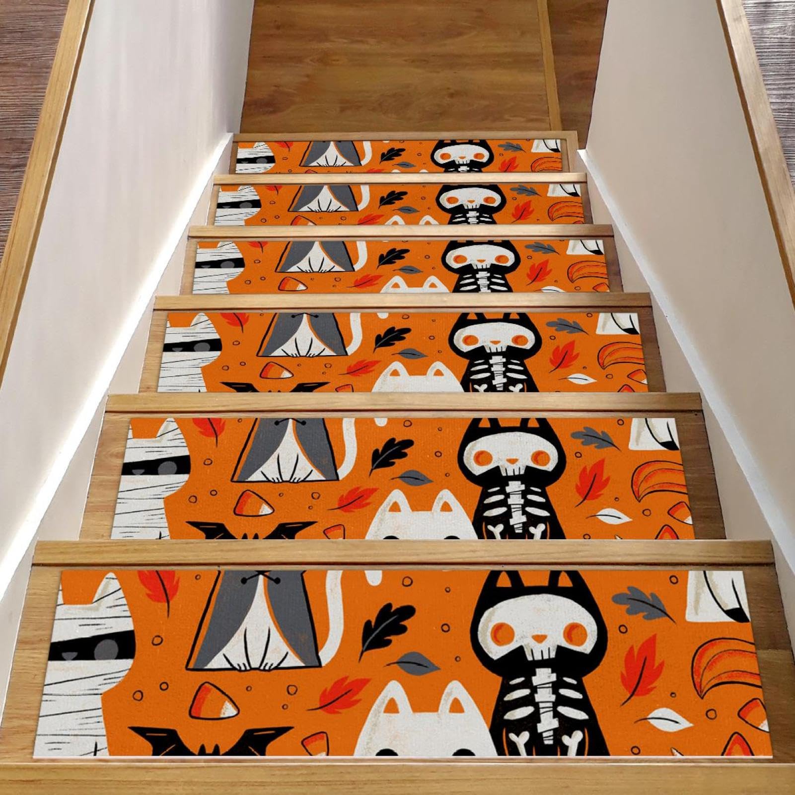 Alfombras para escaleras de Halloween autoadhesivas: evite resbalones en interiores