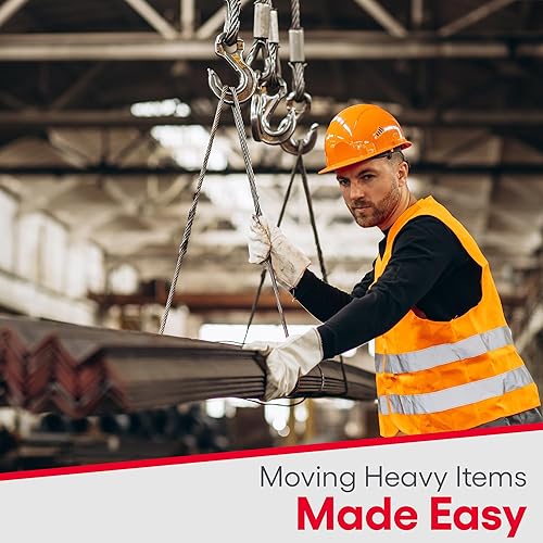 Miniatura 3 de Ultimation Carro de vigas en I de alta capacidad de 1,000 libras con rodillos guía laterales, ideal para plantas de ensamblaje automotriz, grado