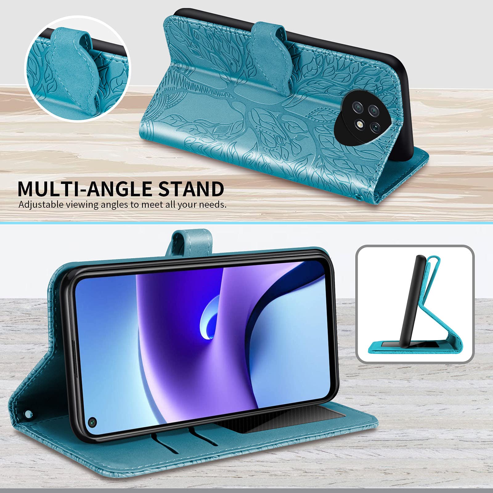 Bravoday Cover per Xiaomi Redmi Note 9 / Redmi 10X 4G, Flip Custodia in Pelle PU Portafoglio Custodia per Xiaomi Redmi Note 9 / Redmi 10X 4G, con Slot per Schede, Verde