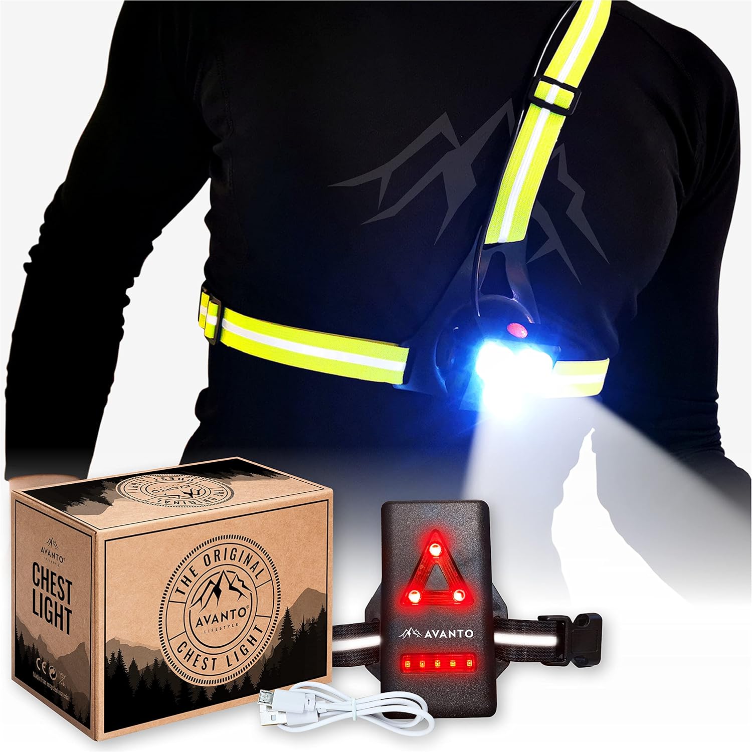 Buy AVANTO Triple Beam Chest Light, Original, 500 Lumen Outdoors LED