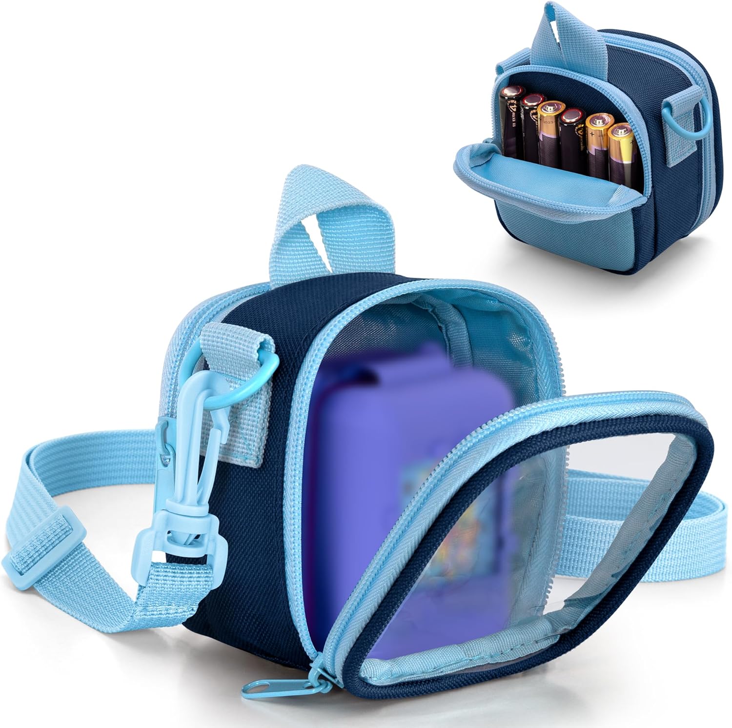 Product image of LoDrid Travel Carrying Case Compatible with Bitzee Interactive Toy Digital Pet, Storage Bag with Adjustable Shoulder Strap for Virtual Electronic Pets and Accessories, Blue, Bag Only