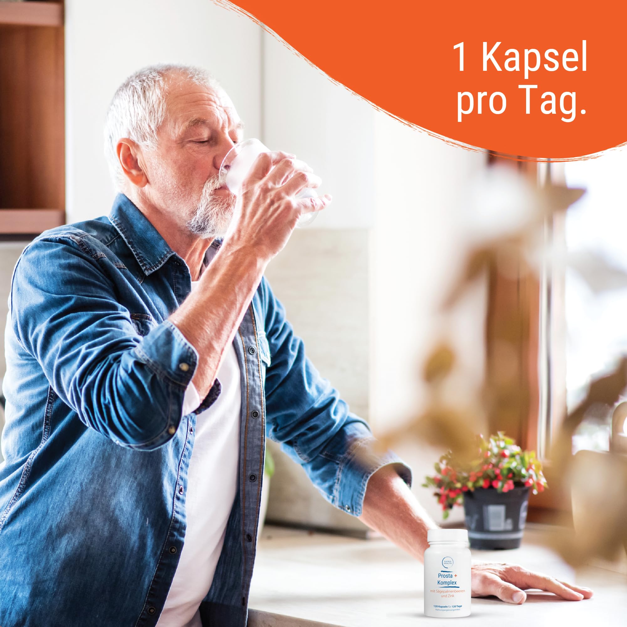 Prosta+ Komplex, 120 Kapseln, mit Sägepalmenbeeren, Tomate, Beta-Sitosterol, Selen und Zink