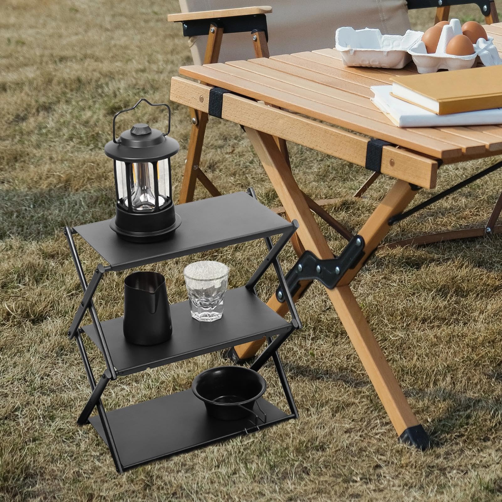Étagères pliables, étagère pliante Support de rangement de camping