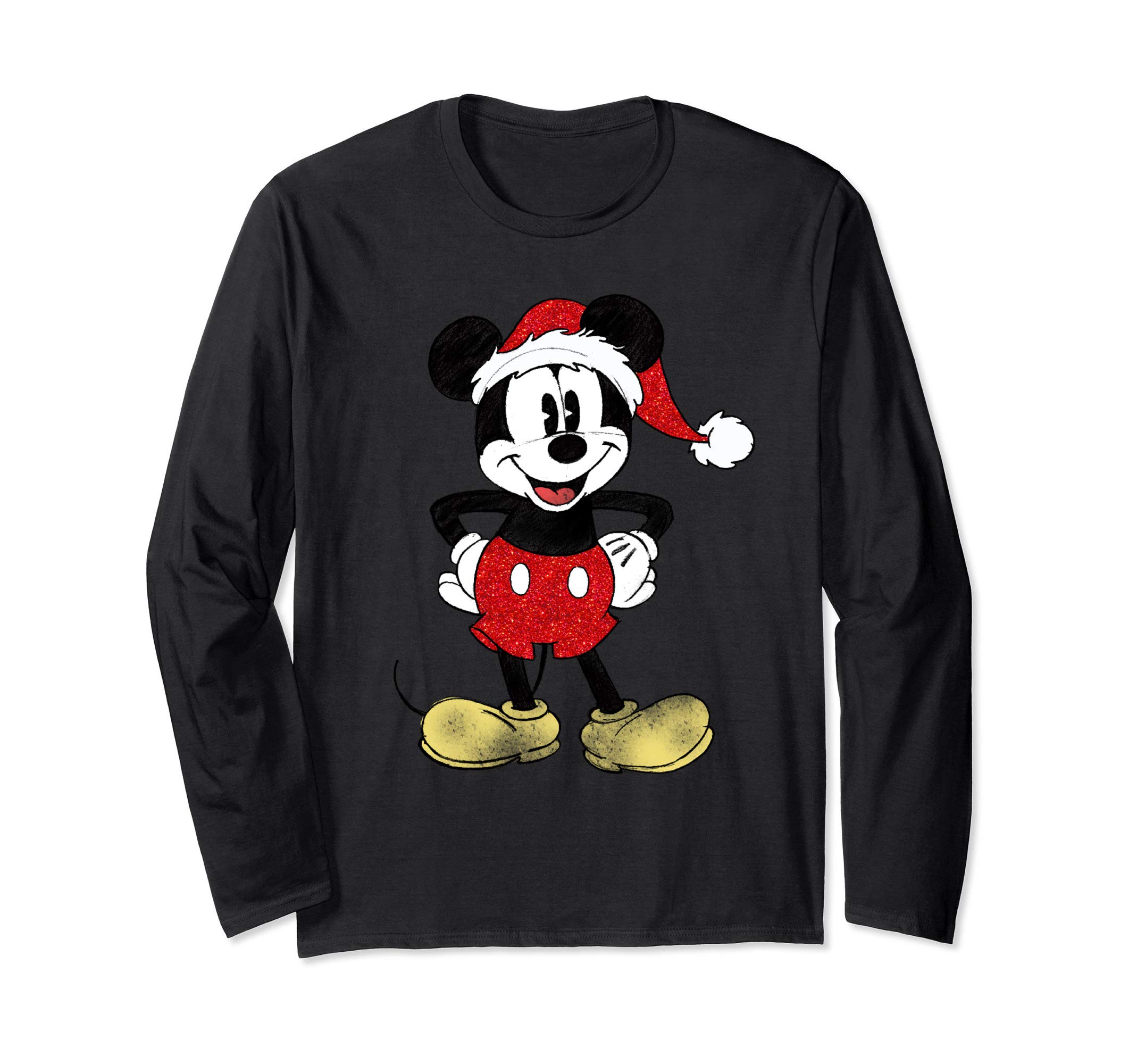 DisneyChristmas Mickey Mouse Long Sleeve T-shirt Long Sleeve T-ShirtOEKO-TEX STANDARD 100
