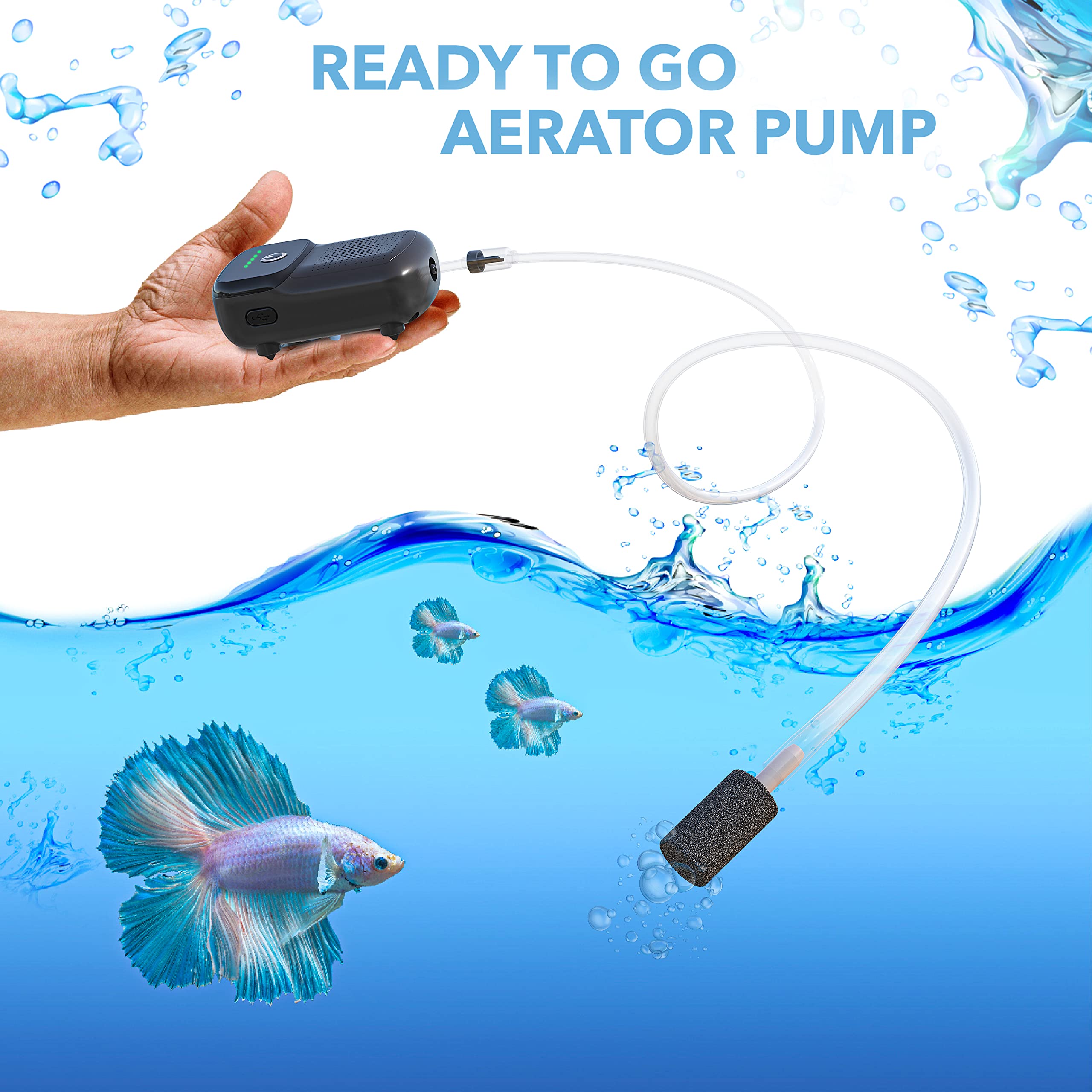 Amazon.com : Skywin Portable Aerator for Fish, USB Rechargeable Live Bait Aerator 1832H Battery, Keeps Bait Alive Anywhere, Quiet Aquarium Water Pump for Buckets, Coolers, Aquariums, Salt & Freshwater (Black) : Pet Amazon.com : Skywin Portable Aerator for Fish, USB Rechargeable Live Bait Aerator 1832H Battery, Keeps Bait Alive Anywhere, Quiet Aquarium Water Pump for Buckets, Coolers, Aquariums, Salt & Freshwater (Black) : Pet