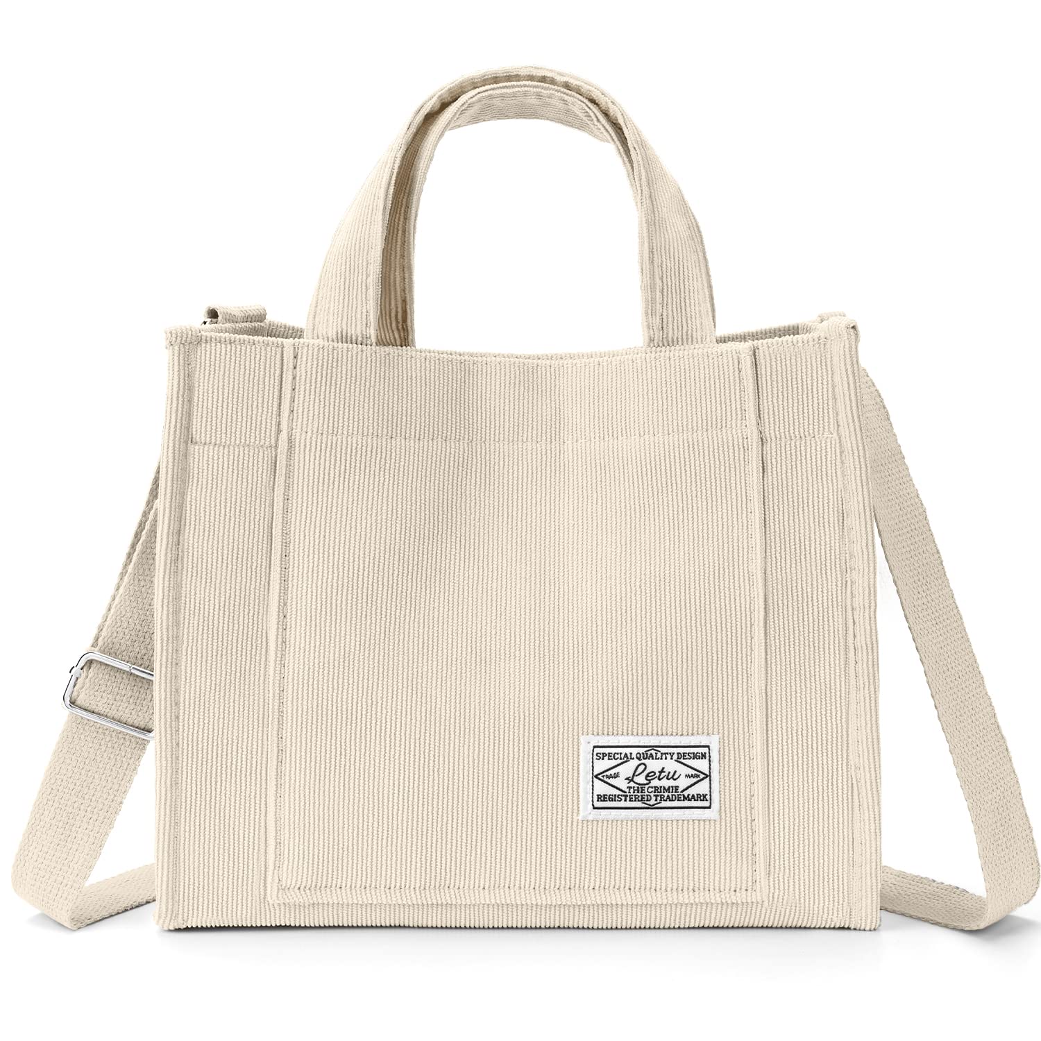BINSUNS Corduroy Tote Bag for Women - Satchel Bag Large Tote Bag Aesthetic Crossbody Bag Handbag - School Work Travel Beach