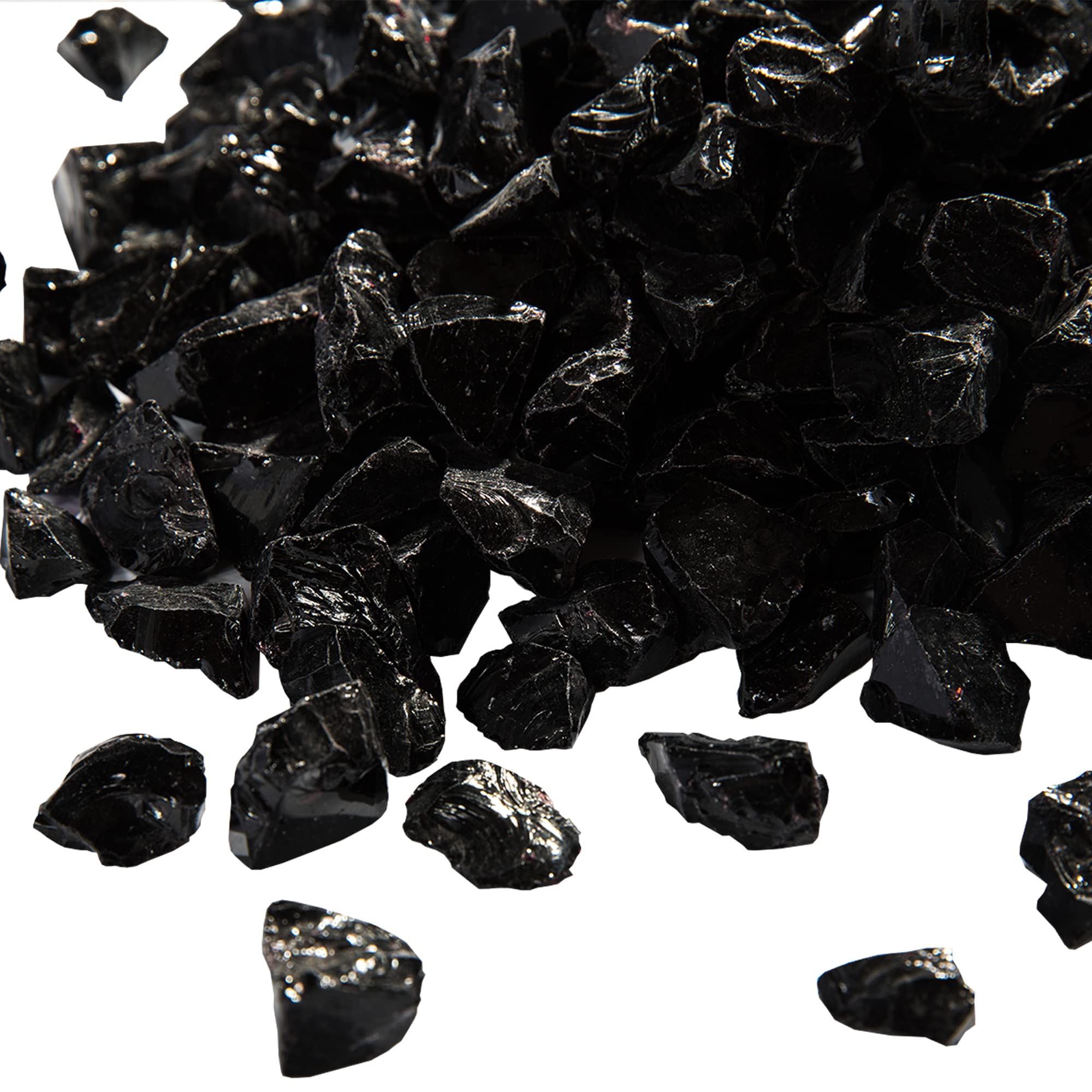 Teamson Home 4 Kg Verres de feu pour braséro à gaz d’extérieur Jardin Verre trempé Noir PT-FG0003 | Verre à Feu Trempé Réfléchissant, Sans Danger pour Foyers à Gaz de Jardin Extérieur, Propane