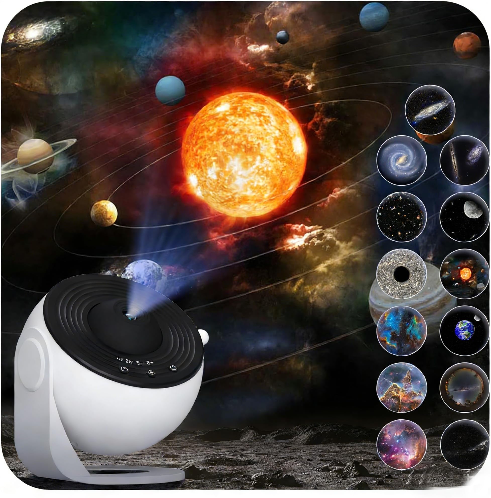 Star Projector, Galaxy Projector for Bedroom, Planetarium Projector Night Light with 13 Slide Discs & 360° Rotation, Space Projector for Kids Adults