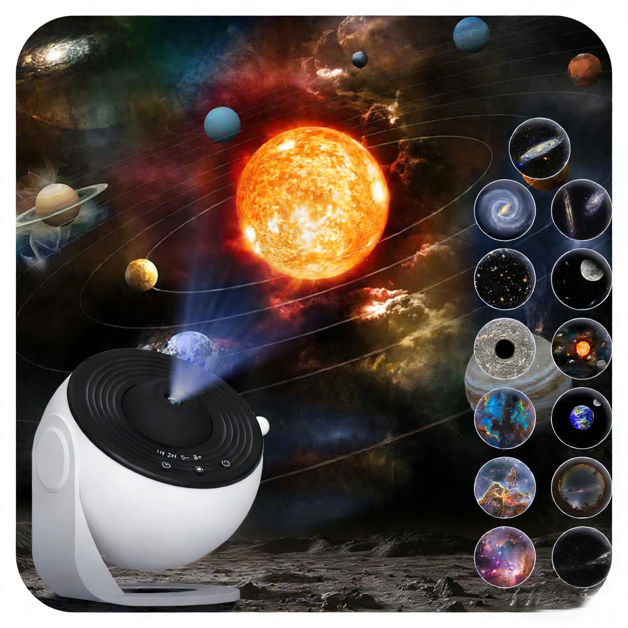 Star Projector, Galaxy Projector for Bedroom, Planetarium Projector Night Light with 13 Slide Discs & 360° Rotation, Space Projector for Kids Adults