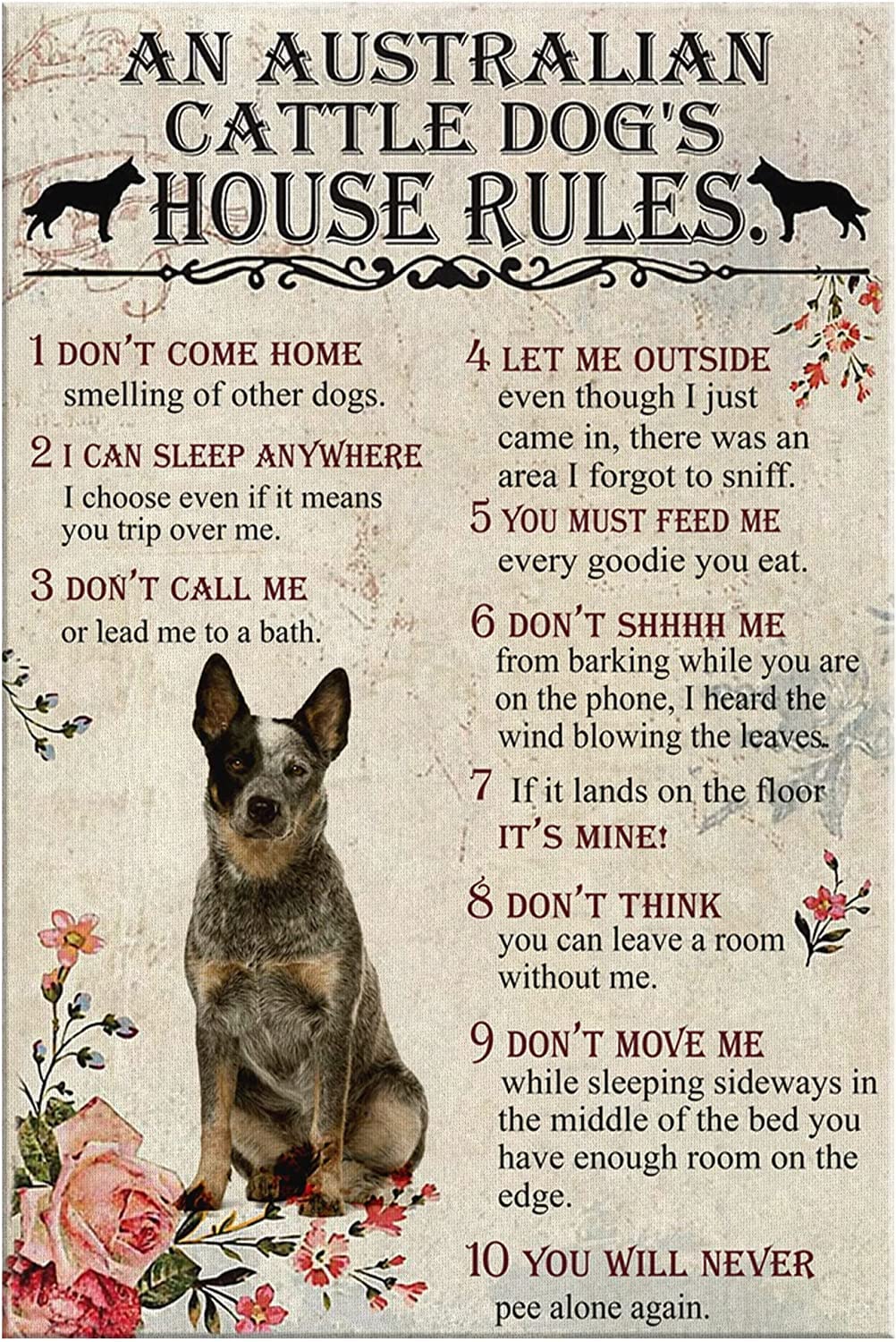 Jigsaw Wooden Puzzles 1000 Pieces an Australian Cattle Dogs House Rules for Youth Children Home Decoration Educational Toys Wooden Puzzle Sports Game Best Gifts