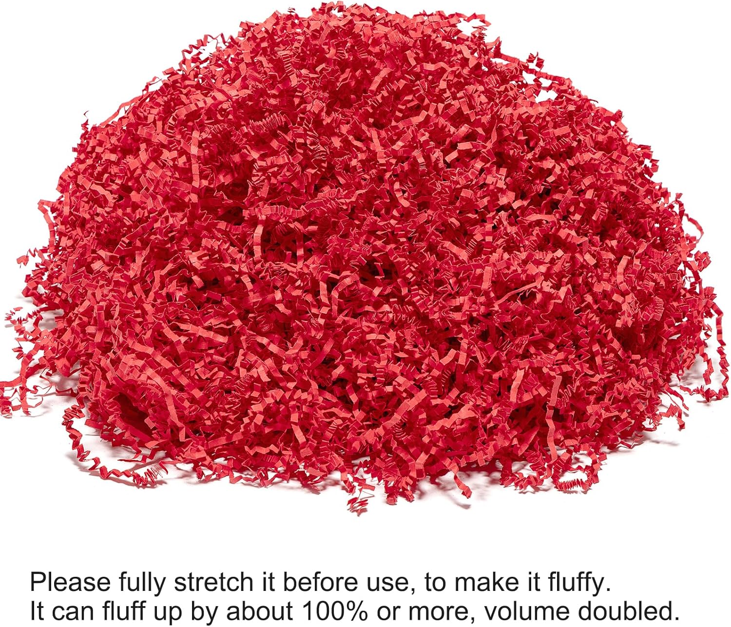 Mefleet 2 LB Crinkle Cut Paper Shred Filler Red Crinkle Shredded Paper for Gift Box - Gift Basket Bag Filler - Grass Cushion Stuffing for Valentine's Day Holiday Packaging Wrapping - Image 6