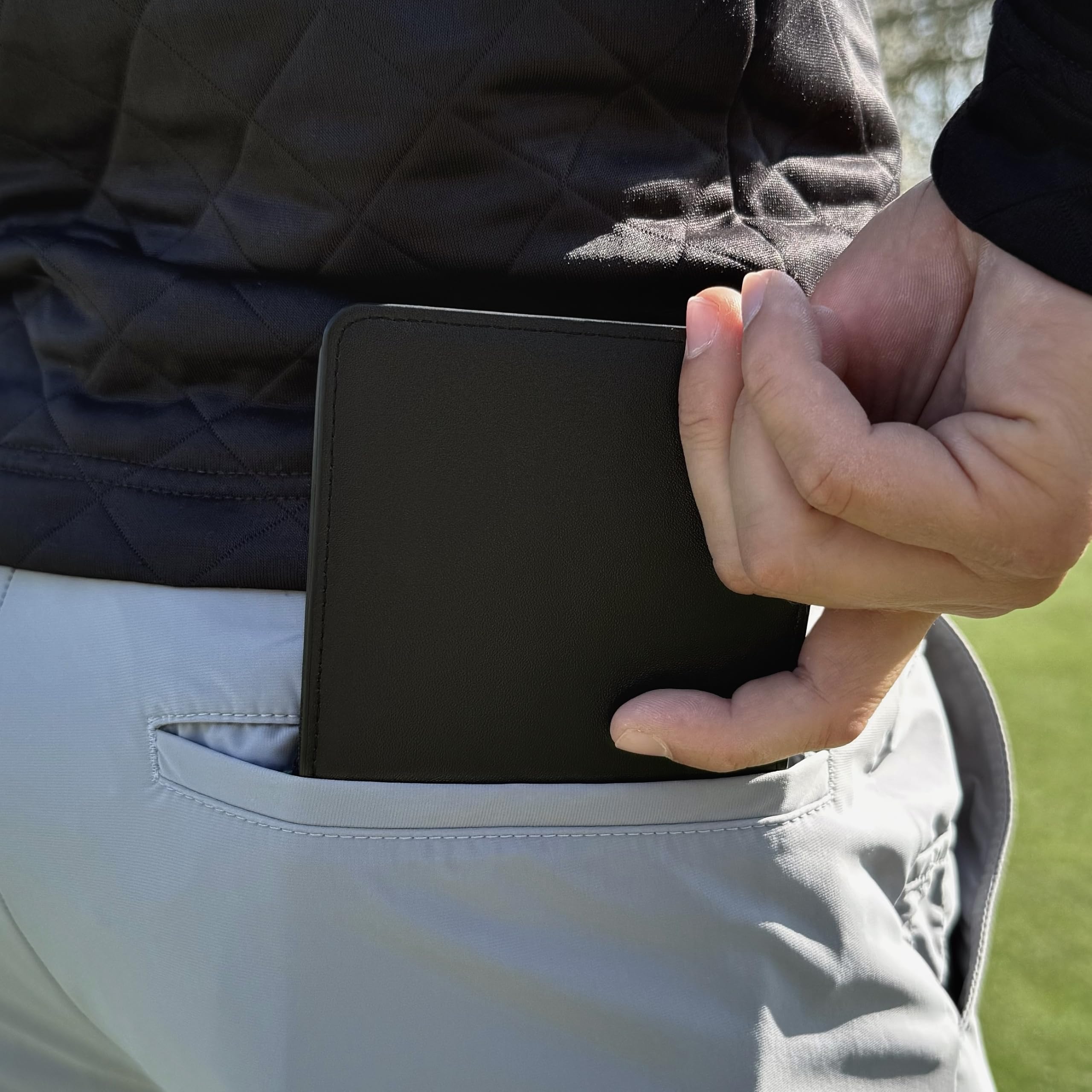 Generisch Scratch Golf - Porta carte punteggio con matita | Premium Scorecard & Yardage Book Holder