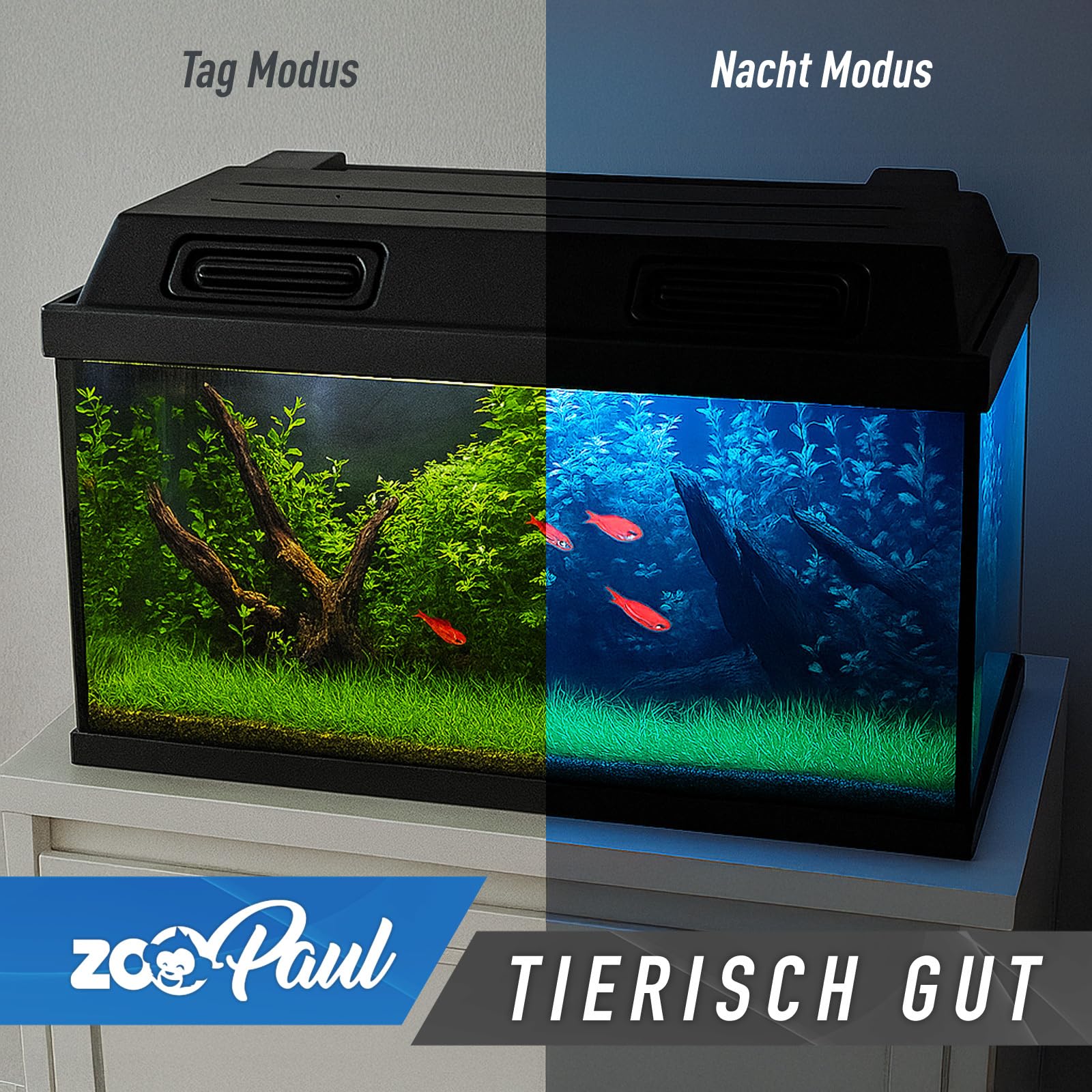 ZooPaul DayNight LED Aquarium Abdeckung (80x35cm)