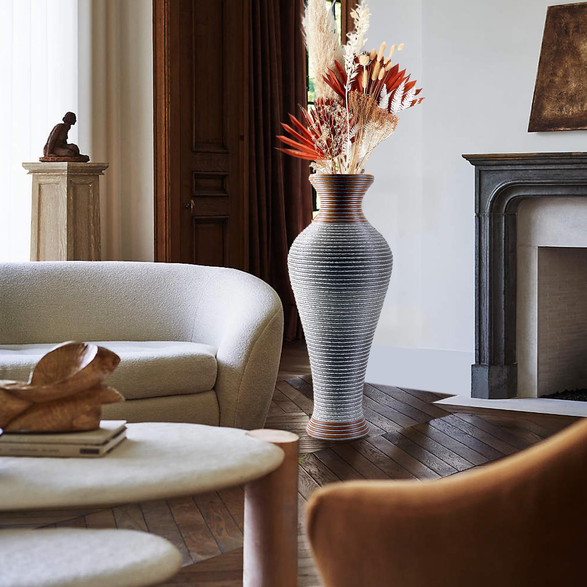 Tall Floor Vase, 23.6 inches, 60cm Large Floor Vase for Home Deocr, 60PV56