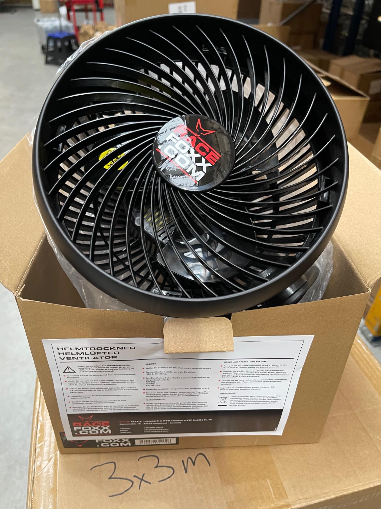 Racefoxx Ventola per casco o ventola di raffreddamento per motore, per corse e gare