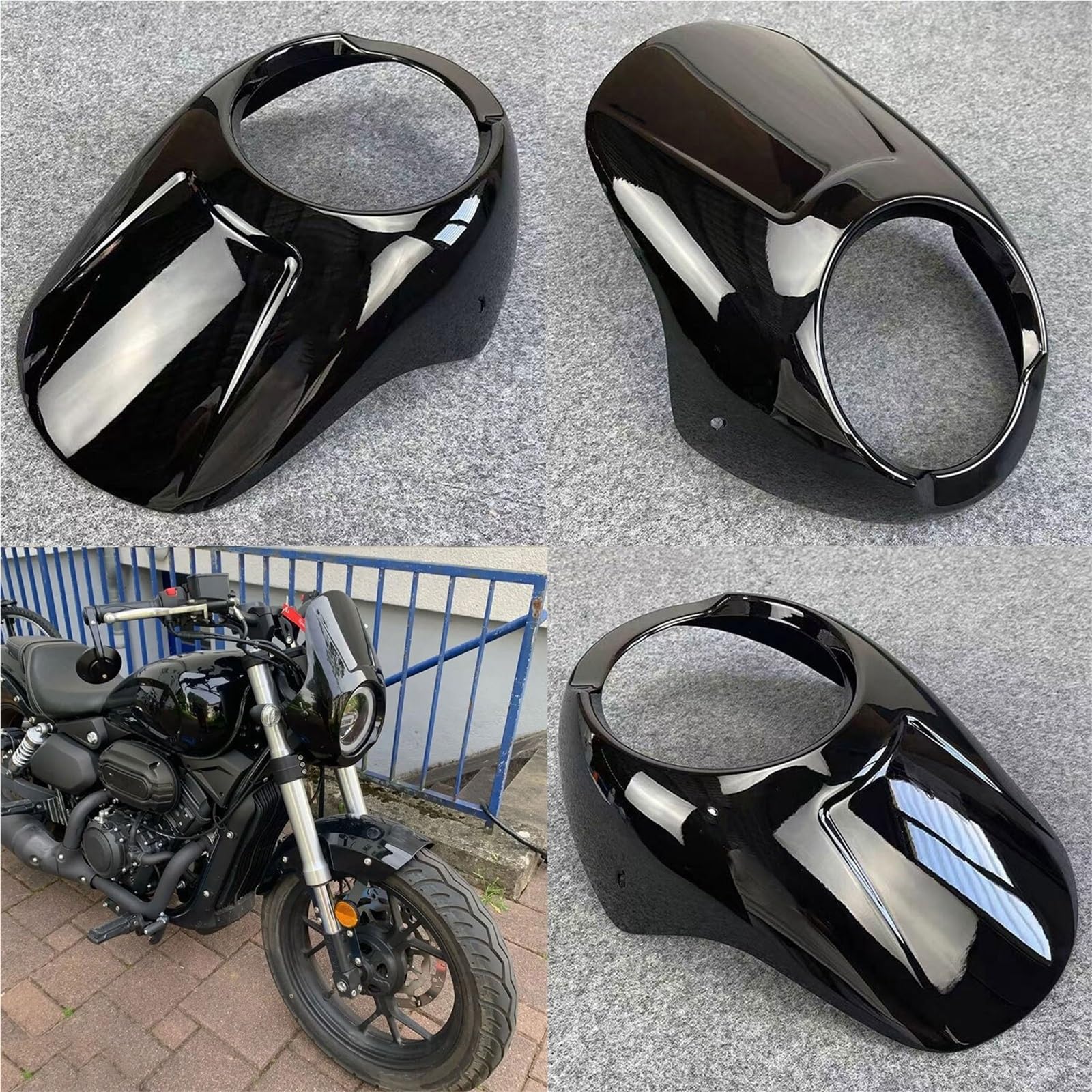 Front Bumper Splitter dachowy Pasuje do Keeway V Cruise 125 RKV C RKV125C Szyba przednia, reflektor, maska, osłona szyby przedniej