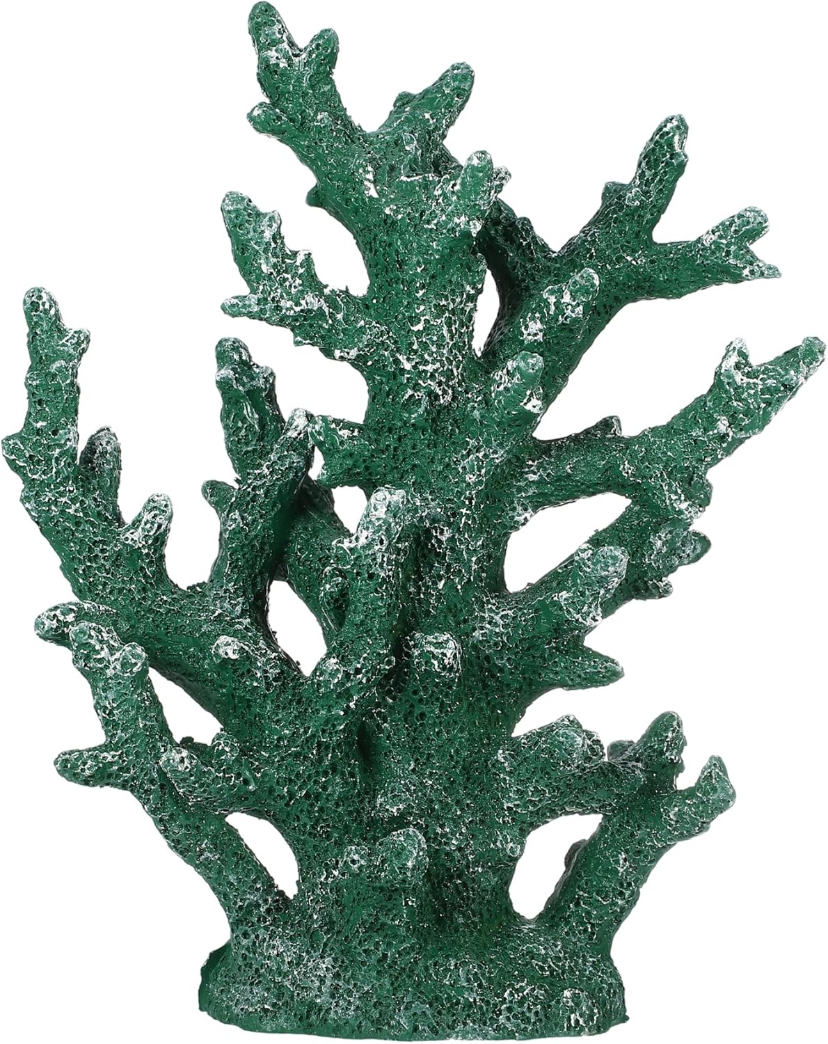 Artificial Coral Decor for Aquarium, Resin Ornaments and Statue Home Decor, 7.48"x2.36"x9.45", Green
