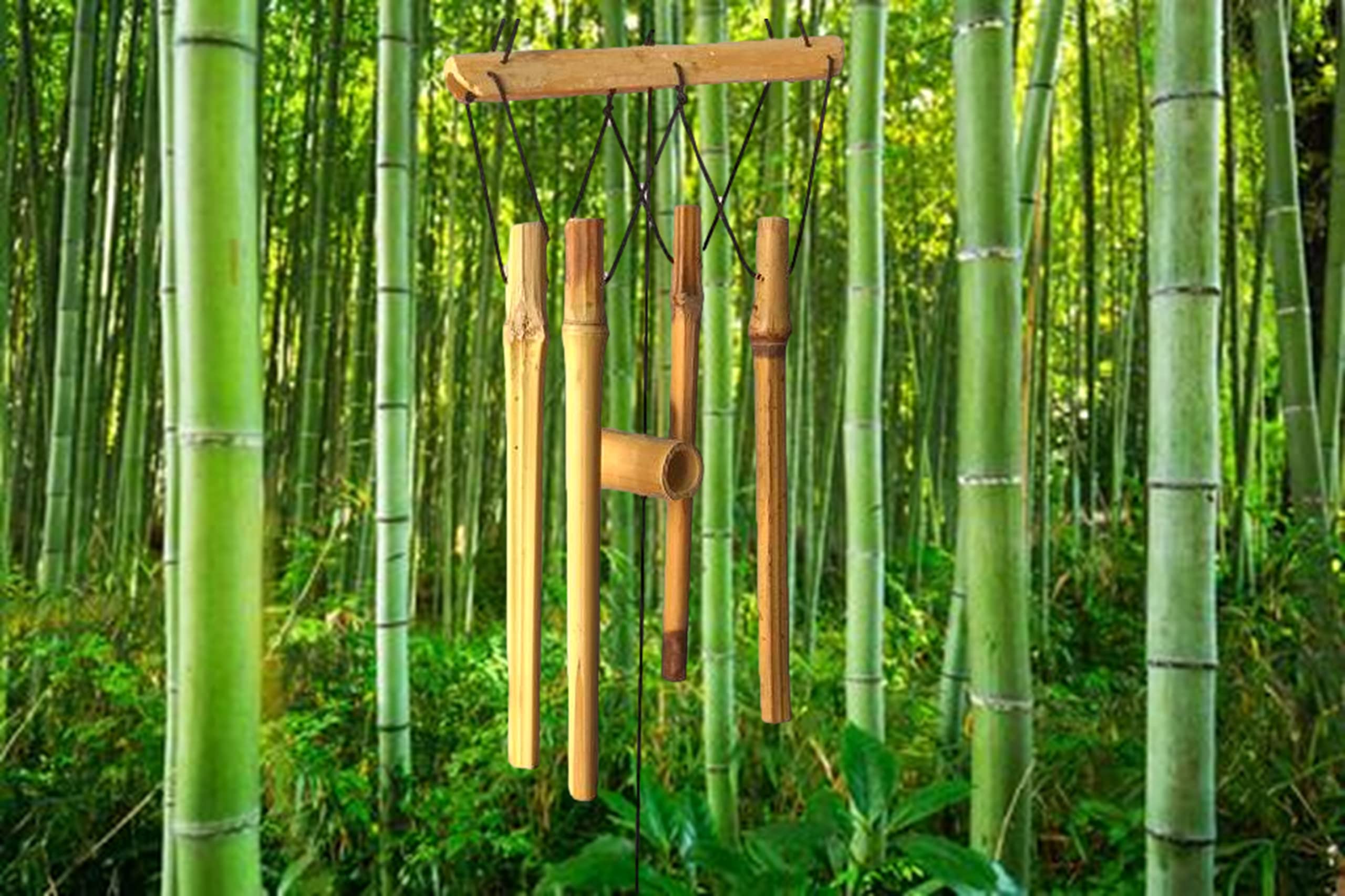 BEST&FREE Windspiel Holz Natrlicher Bambus. Windspiel Garten Das Erzeugt  Beruhigenden Klang. Windspiel Bambus Fr Gartendeko Fr Drauen Wetterfest.  Gartendeko Fr Drauen Nachhaltig. : Amazon.de: Garten