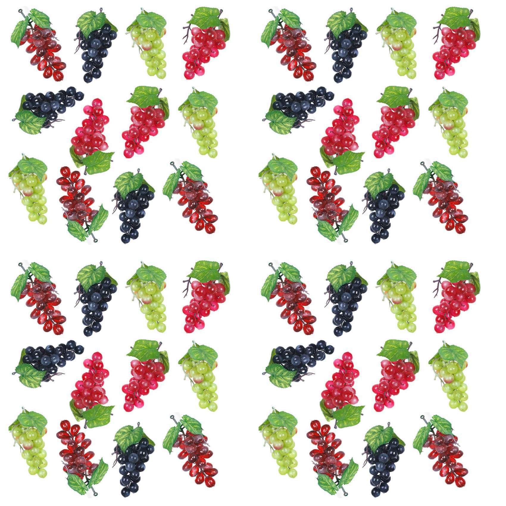 Hndhbfgrt 48 Bunches Artificial Grapes Simulation Decorative Lifelike Fake Grapes Clusters for Wedding Wine Kitchen Centerpiece