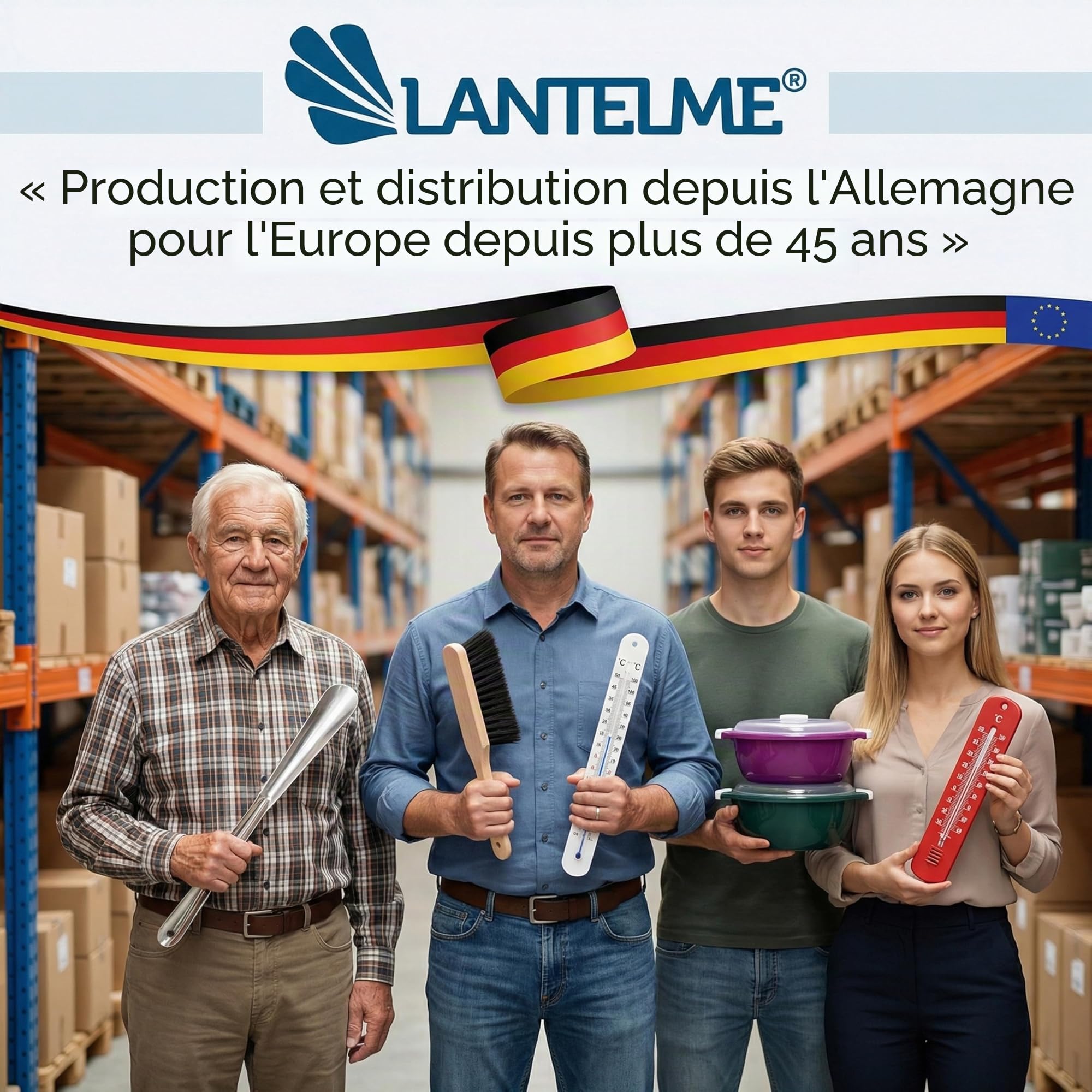 Lantelme Thermomètre de barbecue 500 °C Sonde à clip En acier inoxydable Pour four, four à pizza, four à bois Affichage analogique Thermomètre bimétallique (30cm)