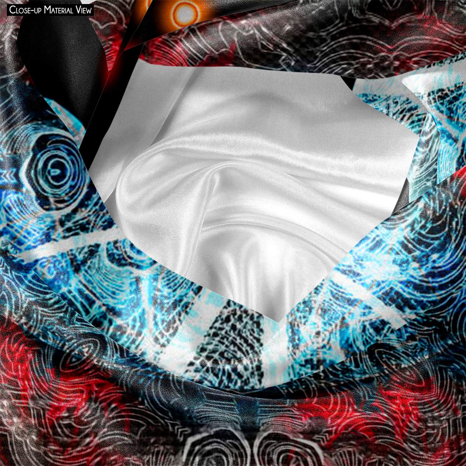 Indian Collectible - Arazzo da appendere in tessuto di seta, motivo: meditazione con chakra, 76 x 76 cm