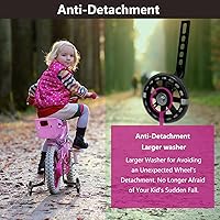 Vista 2 de DDJKCZ Ruedas de entrenamiento para bicicleta de 12, 14, 16, 18, 20 pulgadas