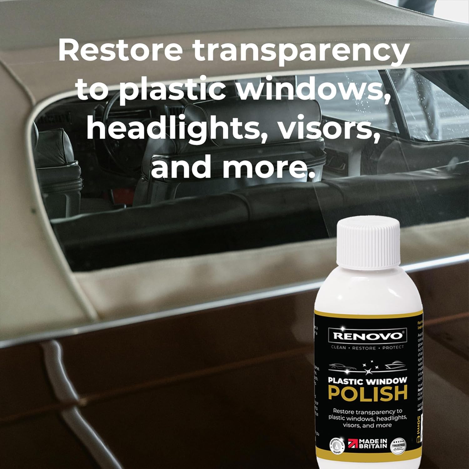 Renovo RWP501136 International Plastic Window Polish, 50 ml, Neutral, 50ml