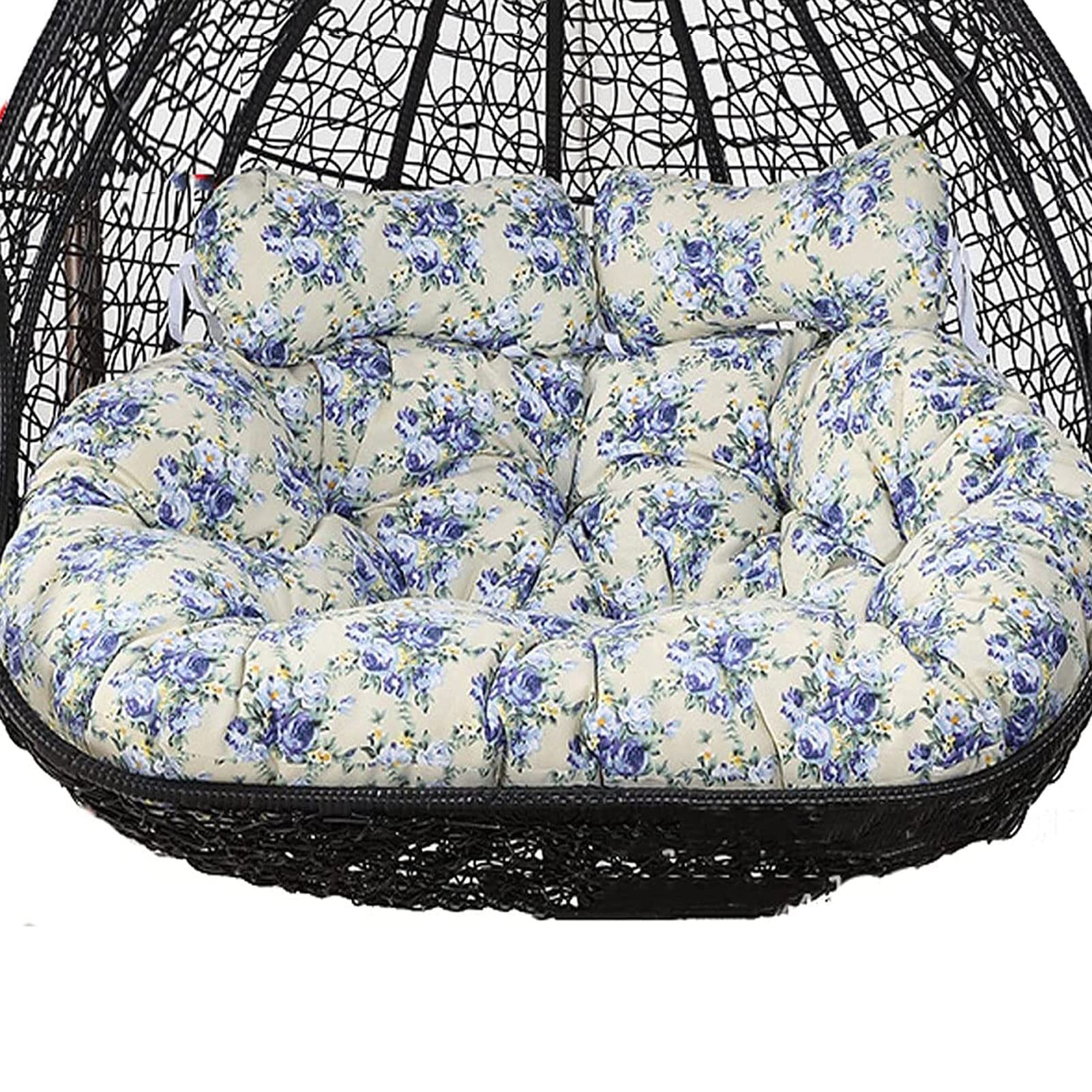 Silla de huevo doble columpio para jardín, interior y exterior, impermeable y desmontable, hamaca para 2 personas, silla S de repuesto, cesta colgante de 2 plazas, silla de flores, 3 opciones de color