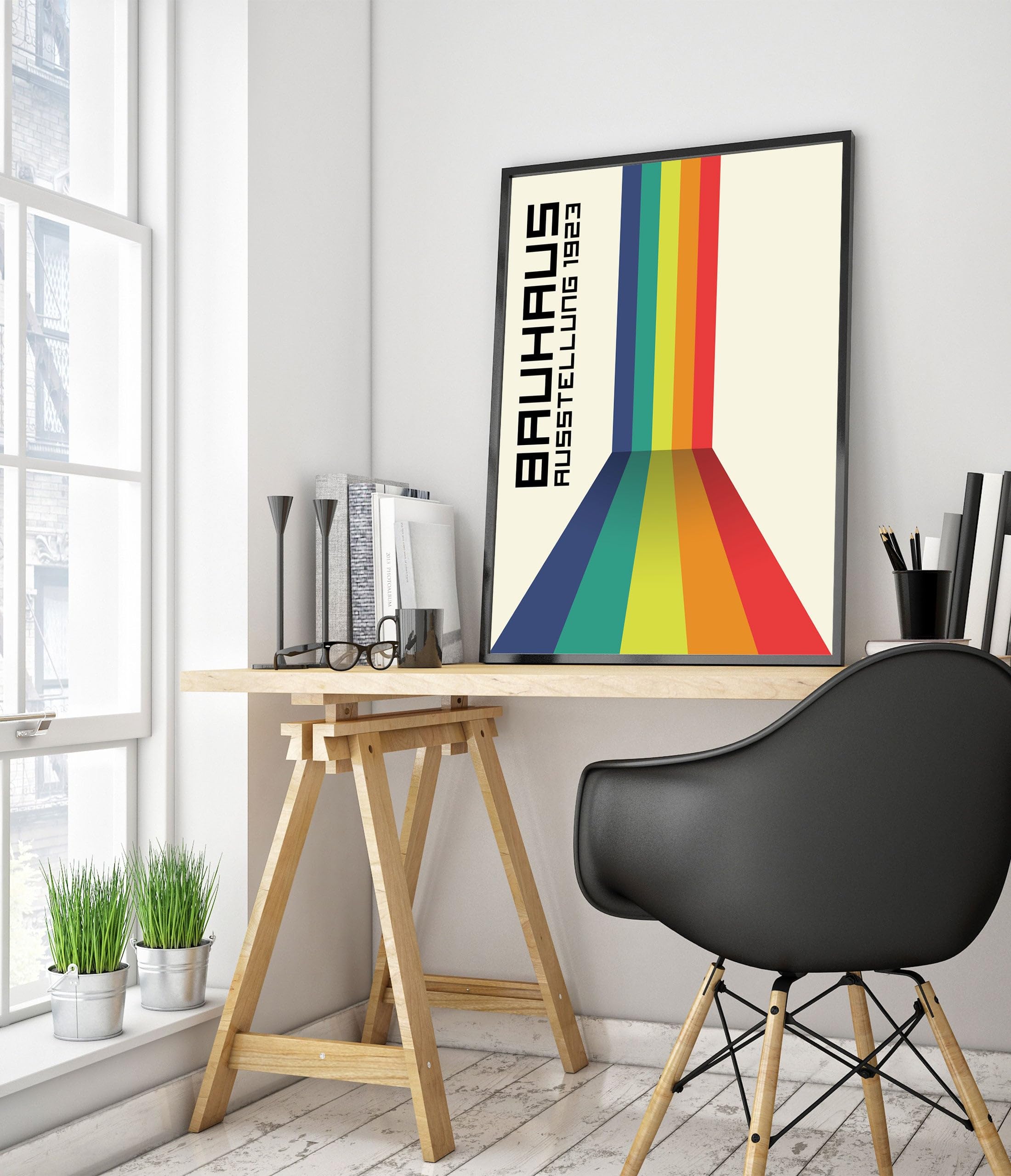 Line Break Poster, Bauhaus Print, Framed Abstract Art, Mid-Century Wall Art, Modern Home Decor, Gift Idea, Archival Matte - Image 2