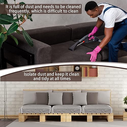 Miniatura 6 de Geetery Fundas de cojín de plástico para sofá, fundas de sofá impermeables de PVC, fundas de sofá para muebles contra gatos, perros y arañazos, 28 x