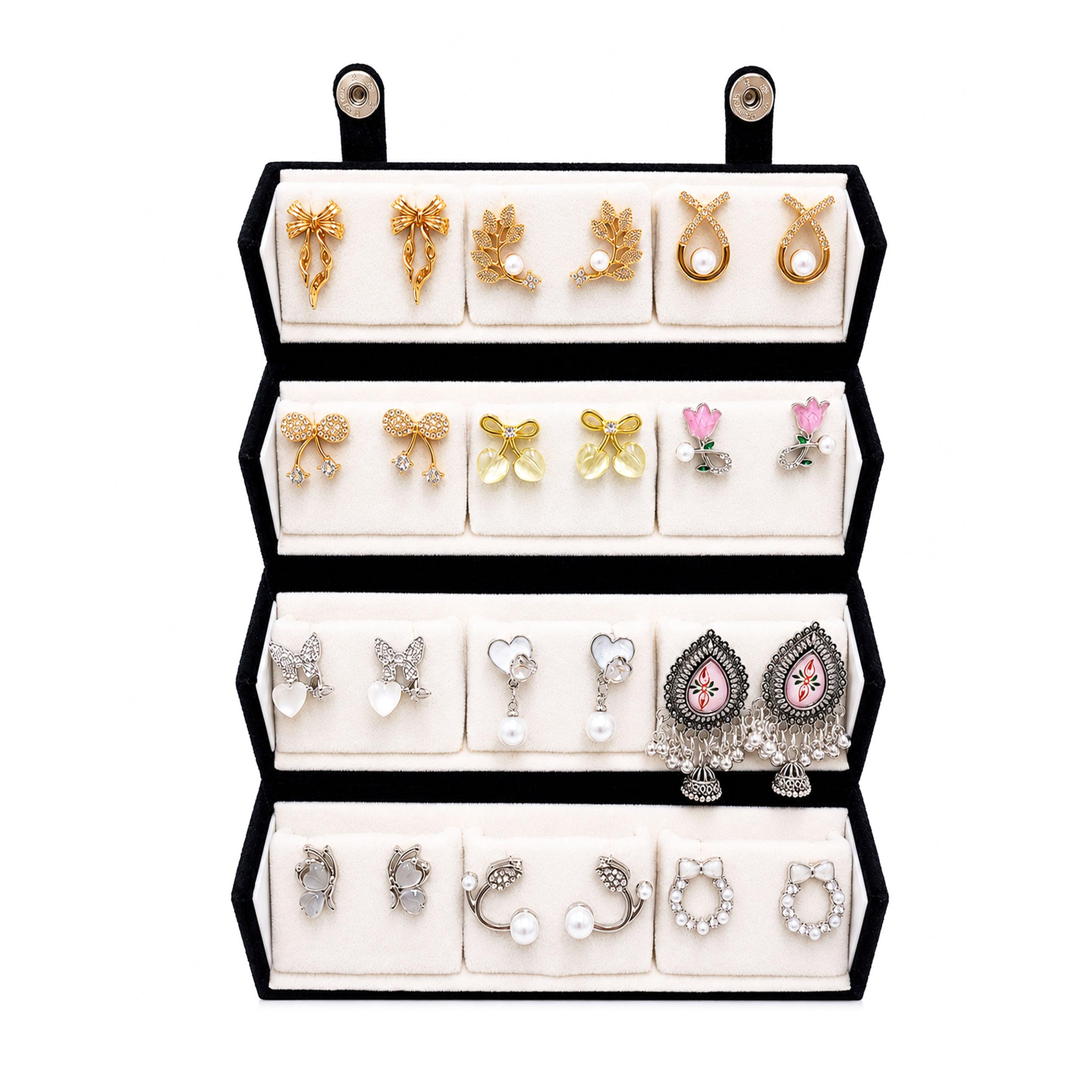 Earring Set | 12 Pairs Set Anti Tarnish Earrings for Women & Girls with Stylish Organizer Box | Valentine Birthday Rakshabandhan Gifts | Gift Set For Wife Sister Girlfriend |Extra 12 Pair Earring Hook-image-19