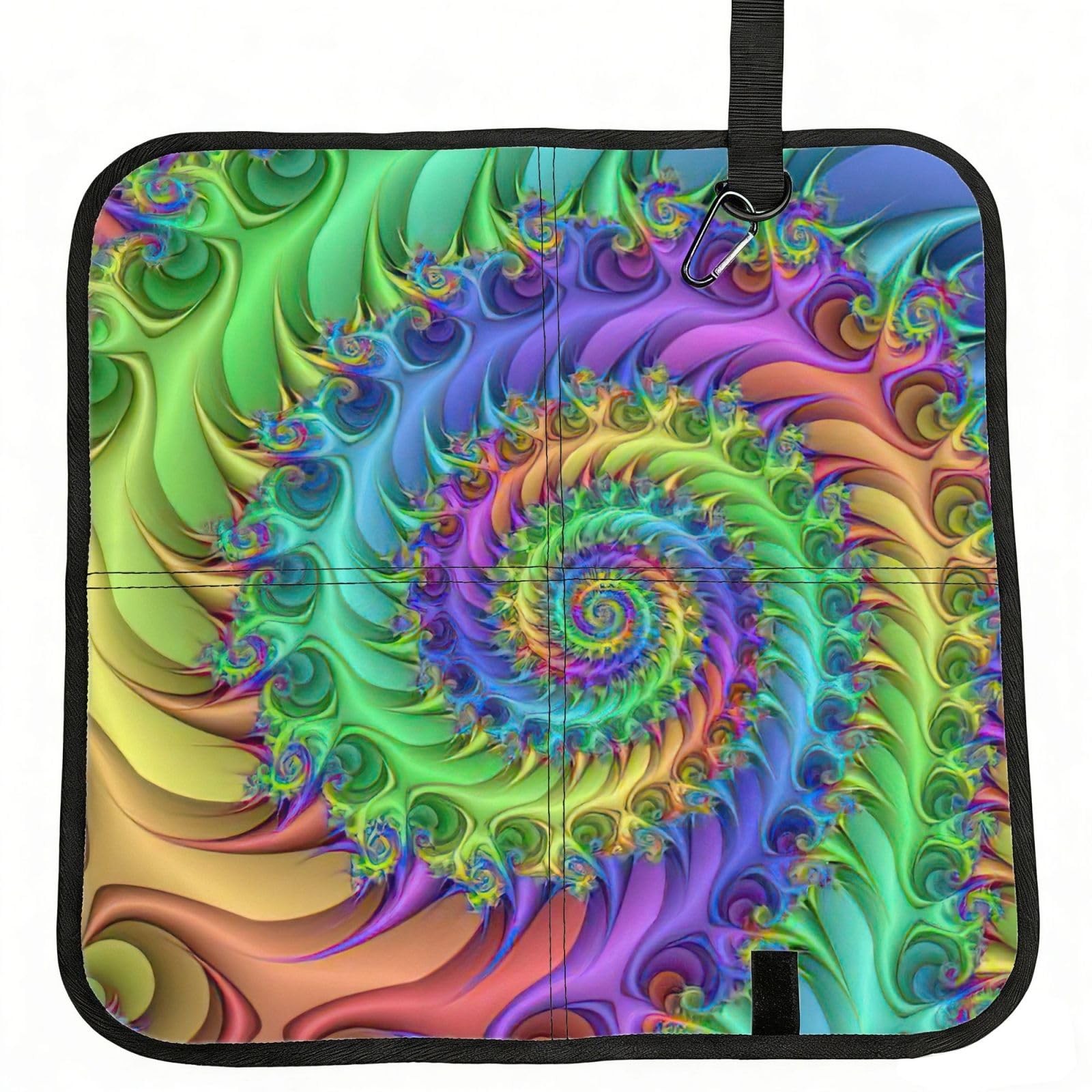 bghdfa Tie Dye Print Outdoor Sitting Mat Waterproof Oxford Cloth Seat Cushion Folding Foam Camping Seat For Picnic