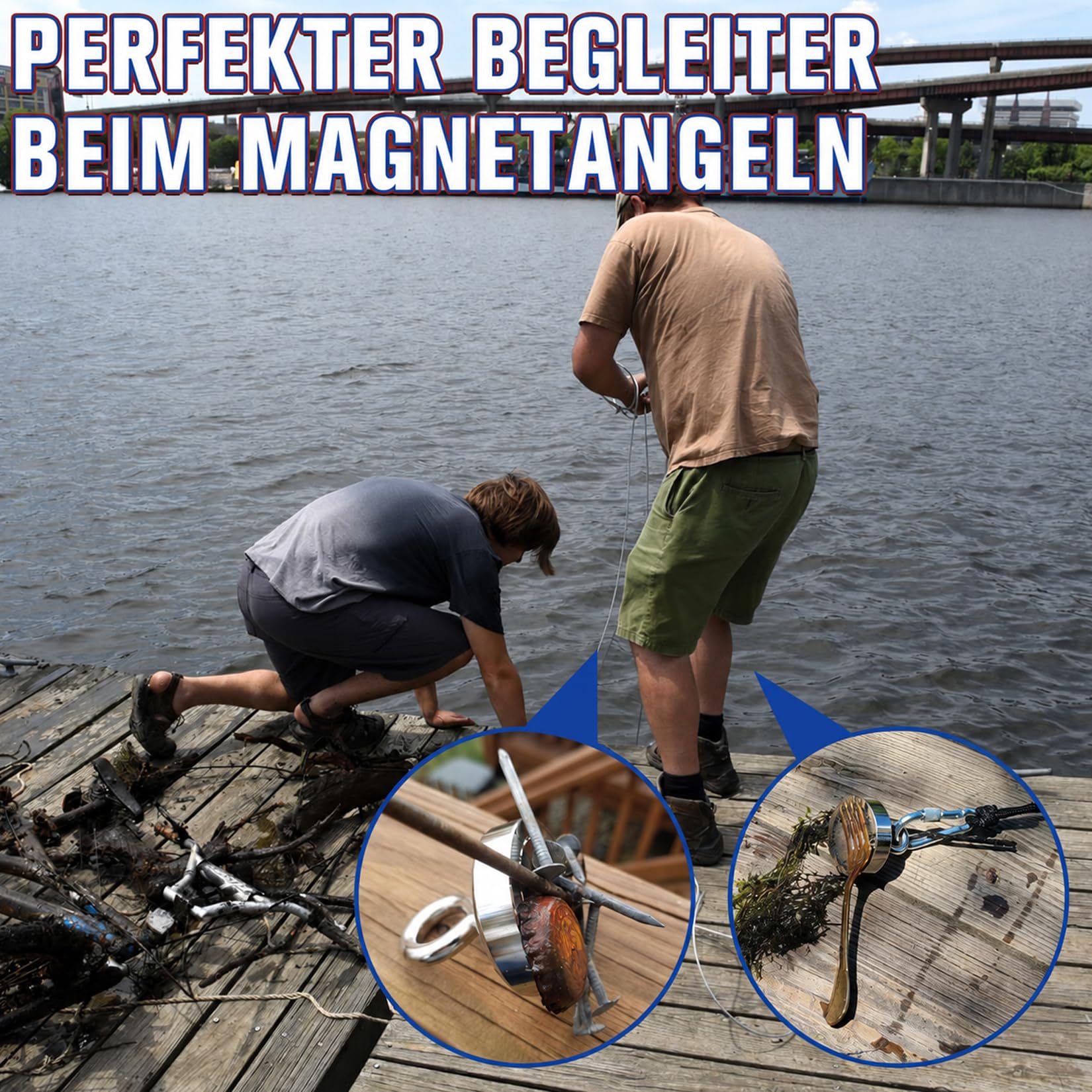 FINDMAG Magneti da pesca al neodimio super forti, 680 kg, forza di trazione, magnete per terre rare con foro svasato, vite ad anello, diametro 120 mm, per recuperare in fiume e pesca magnetica