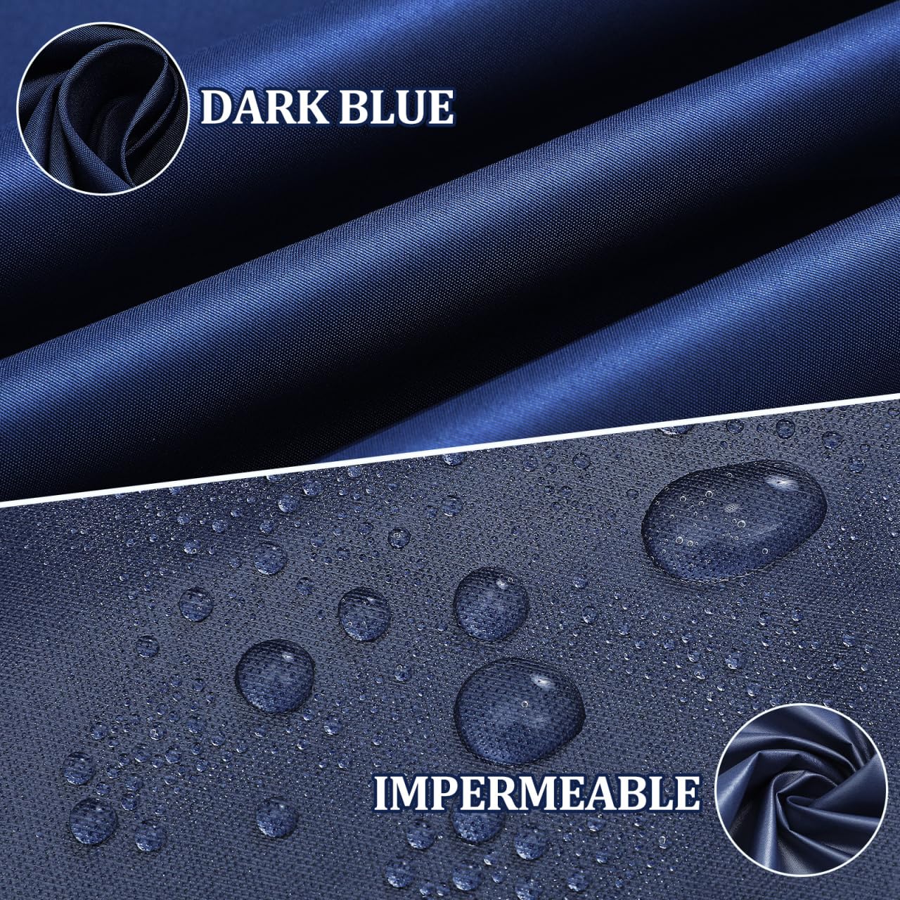 VILLCASE Tablier avec manches, tablier de peinture avec poche, tissu imperméable anti-huile, tablier de cuisine pour adultes (Bleu foncé)