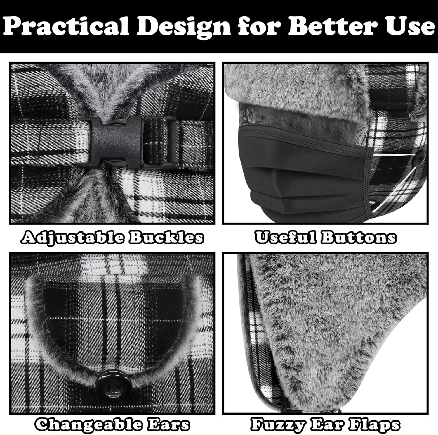 Sarfel Toddler Winter Hat Warm Fur Fleece Baby Boy Winter Hat Kids Trapper Hat Toddler Snow Hat Girls Winter Hat with Earflap - Image 4