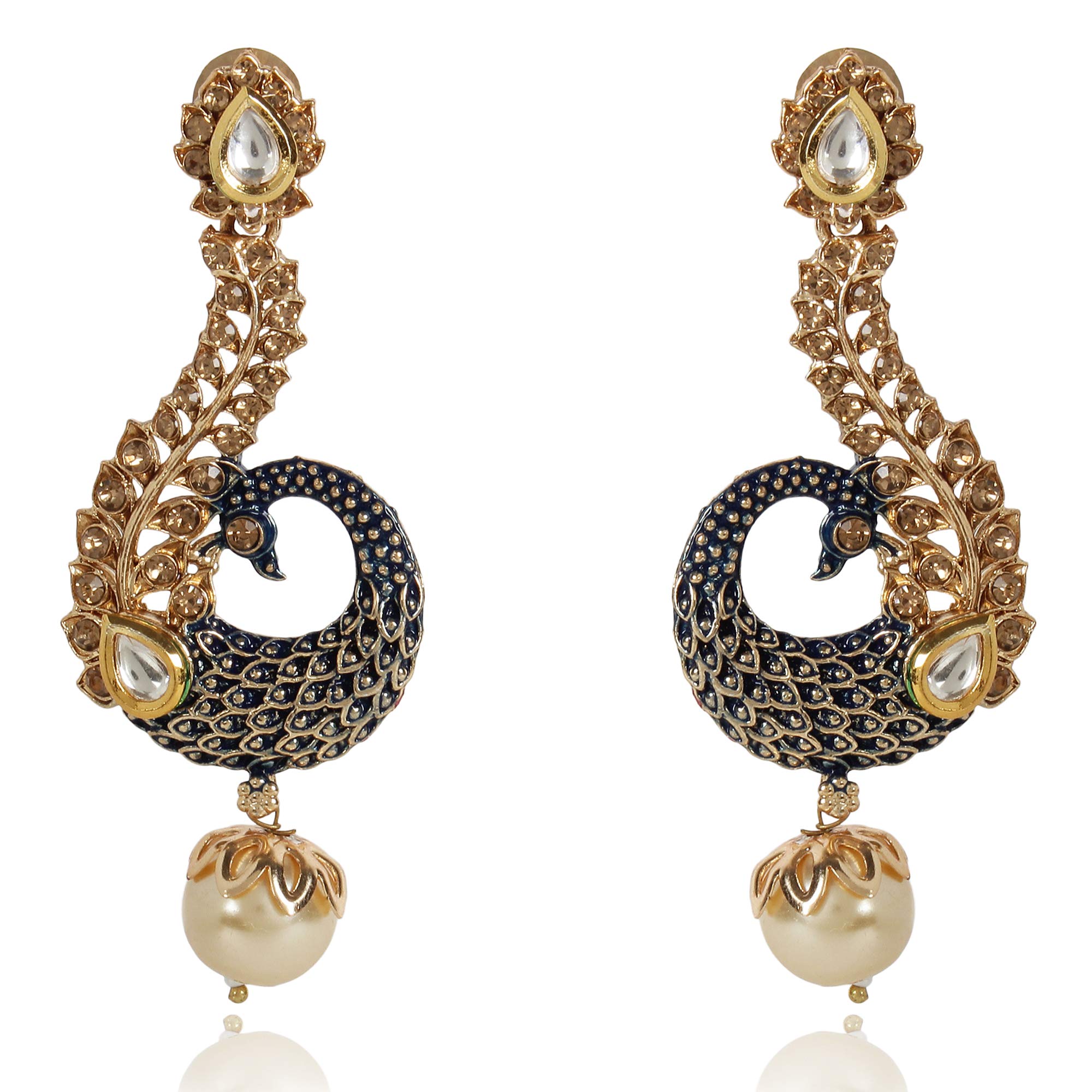 shining diva fashion Latest Traditional Peacock Earrings for Women and Girls-picture-22
