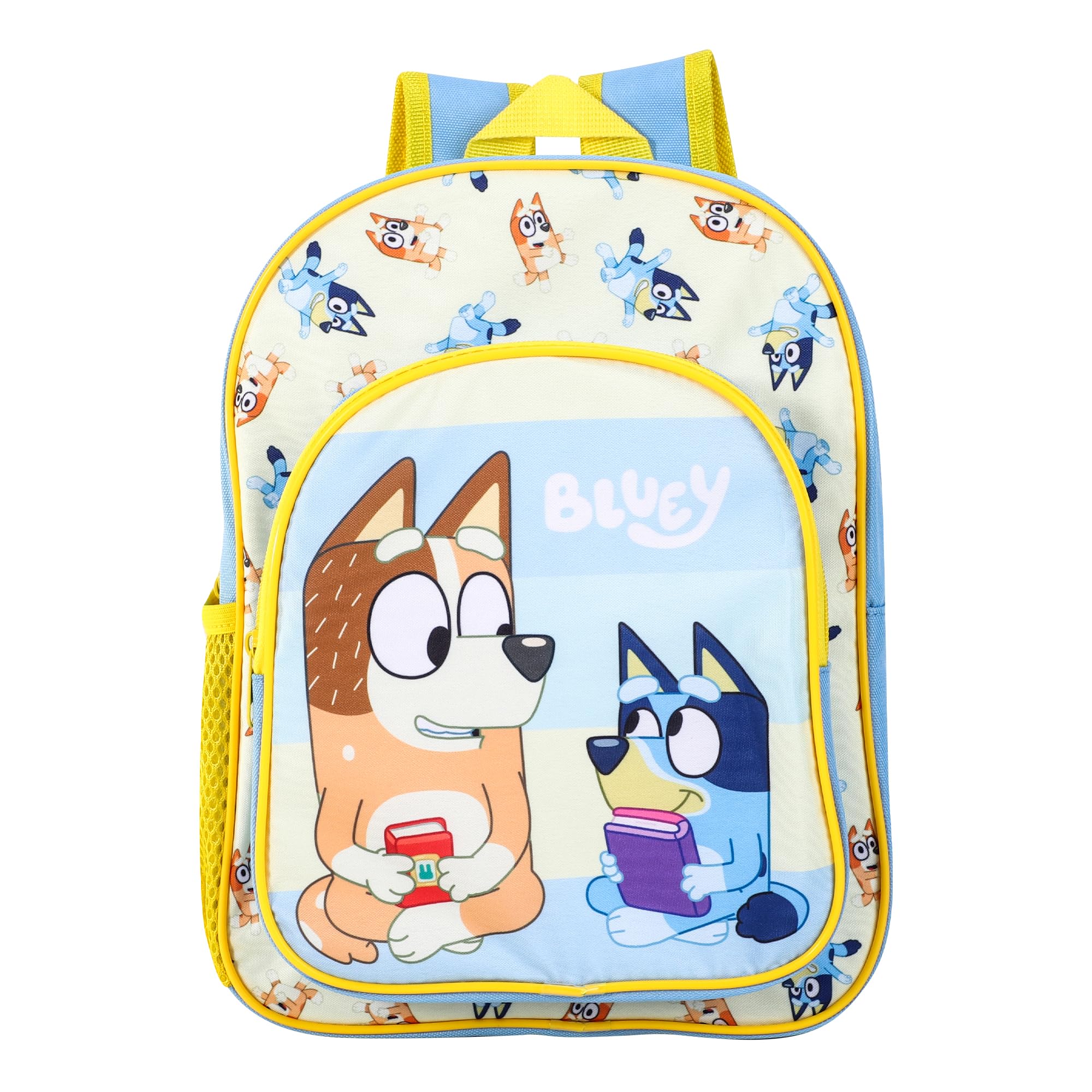 NMB FASHIN FASHION AS UNIQUE AS YOU AREBluey Kids Childrens Deluxe Backpack School Rucksack Travel Bag Boys Girls with side mesh pocket and front zipped pocket