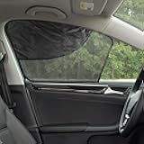2PCS Car Window Shades,Side Window Sun Shade,Car Accessories Magnetic Double Layer Cars Windows Screen Mesh with Semi-Shading,Automotive Windows Sunshades,Fits Most Cars (Front Window)