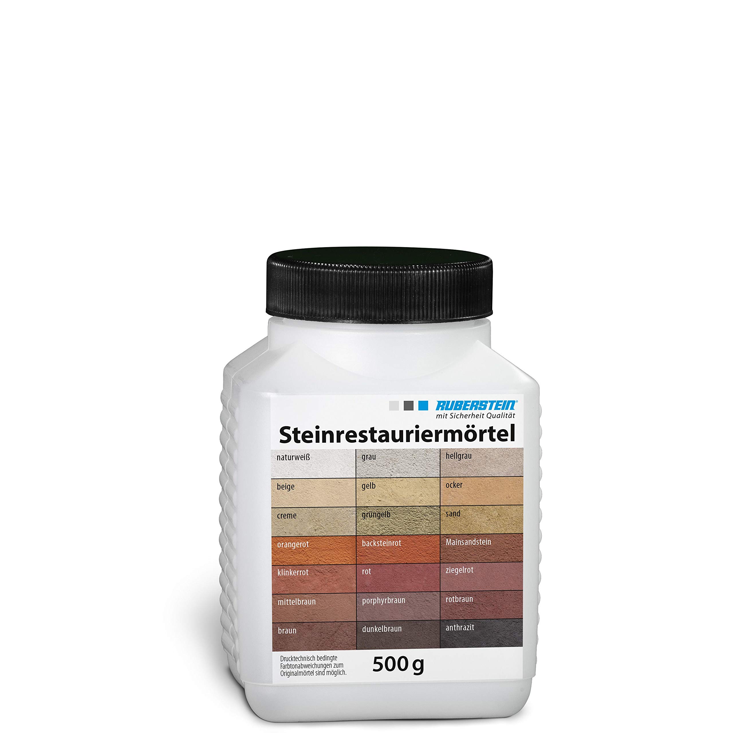 Ruberstein Steinrestauriermörtel/Reparaturmörtel/Mörtel für Sandstein 0,5 kg (klinkerrot)