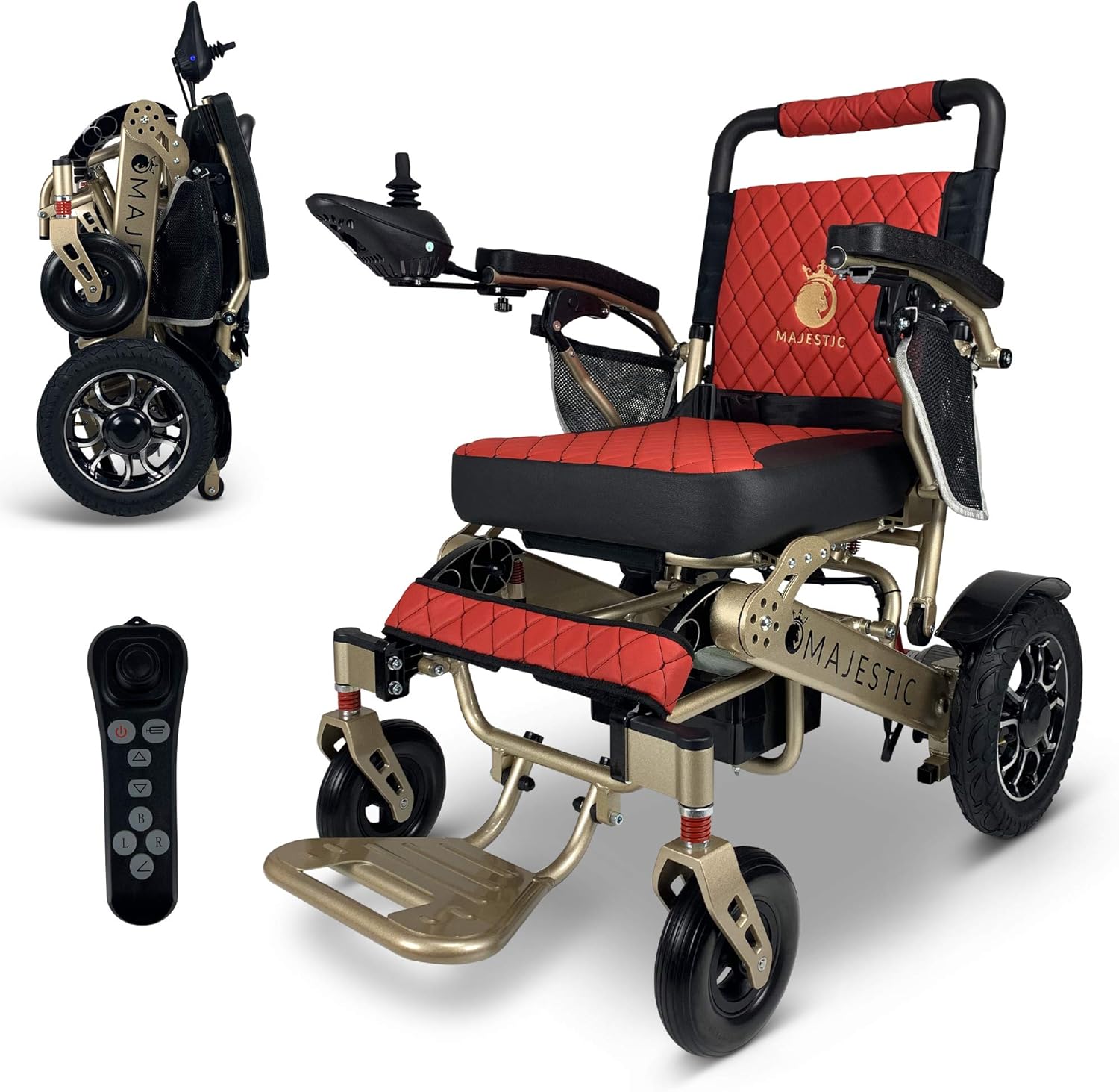 2021 New Folding Ultra Lightweight Electric Power Wheelchair, Silla de Ruedas Electrica, Airline Approved and Air Travel Allowed, Heavy Duty, Mobility Motorized, Portable Power (19.5" Seat Width): Health & Personal Care