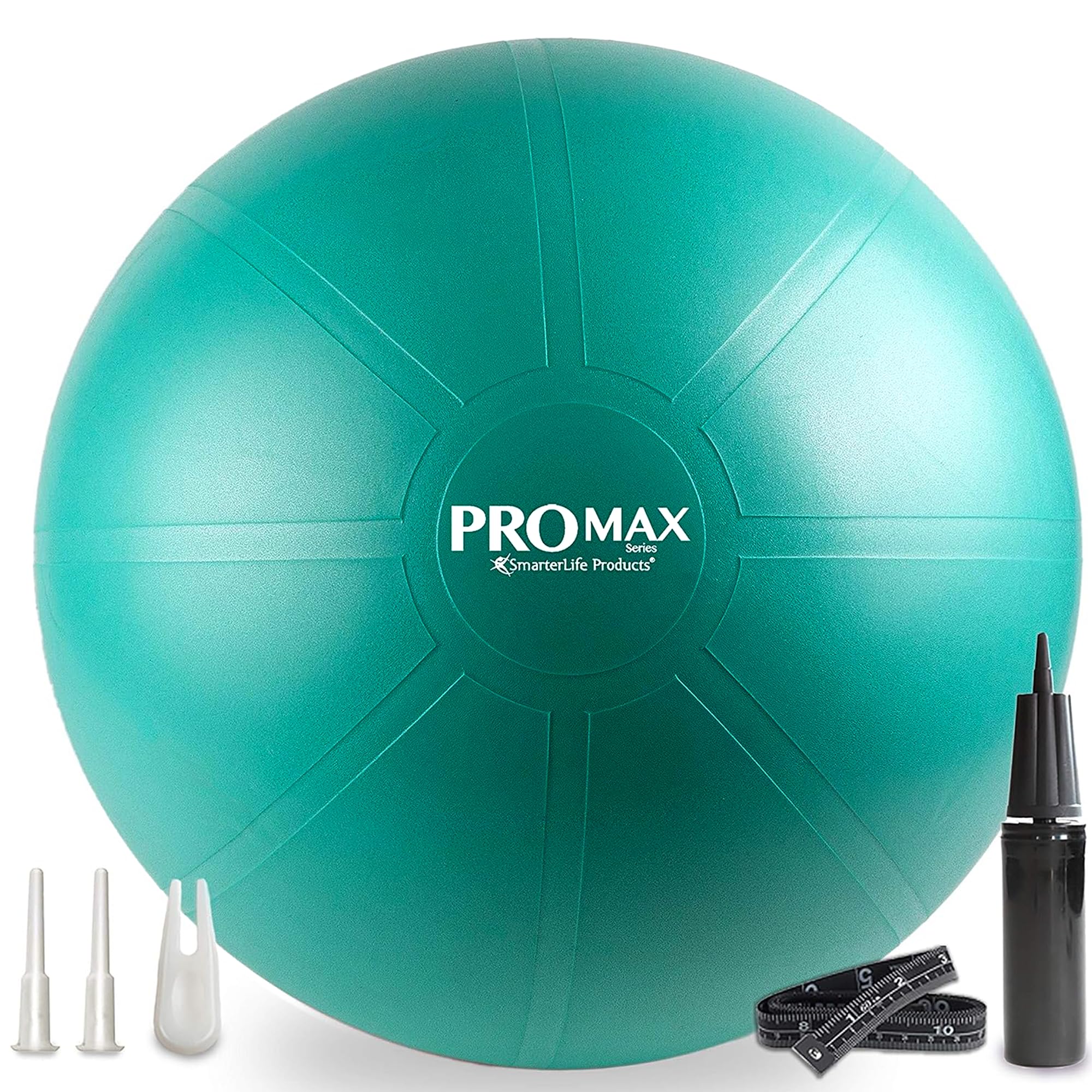SmarterLife PRO MAX Workout Exercise Ball for Fitness, Yoga, Balance, Stability, or Birth Ball for Pregnancy and Labor, Great as Yoga Ball Chair for