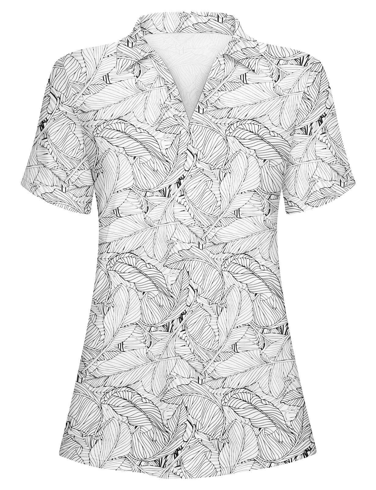 Cucuchy Womens V Neck Golf Polo Shirts Moisture Wicking Sports Workout Tops